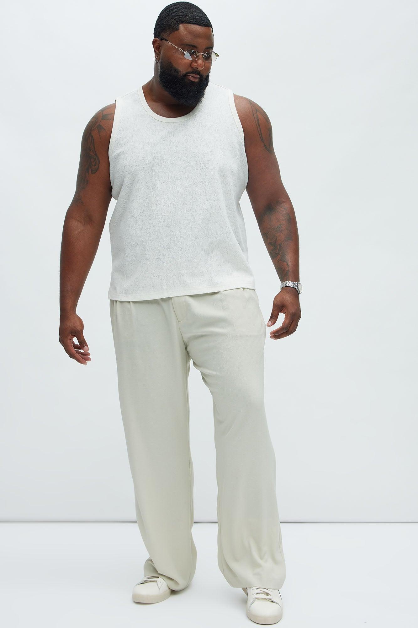 Duval Textured Relaxed Tank - Off White Product Image