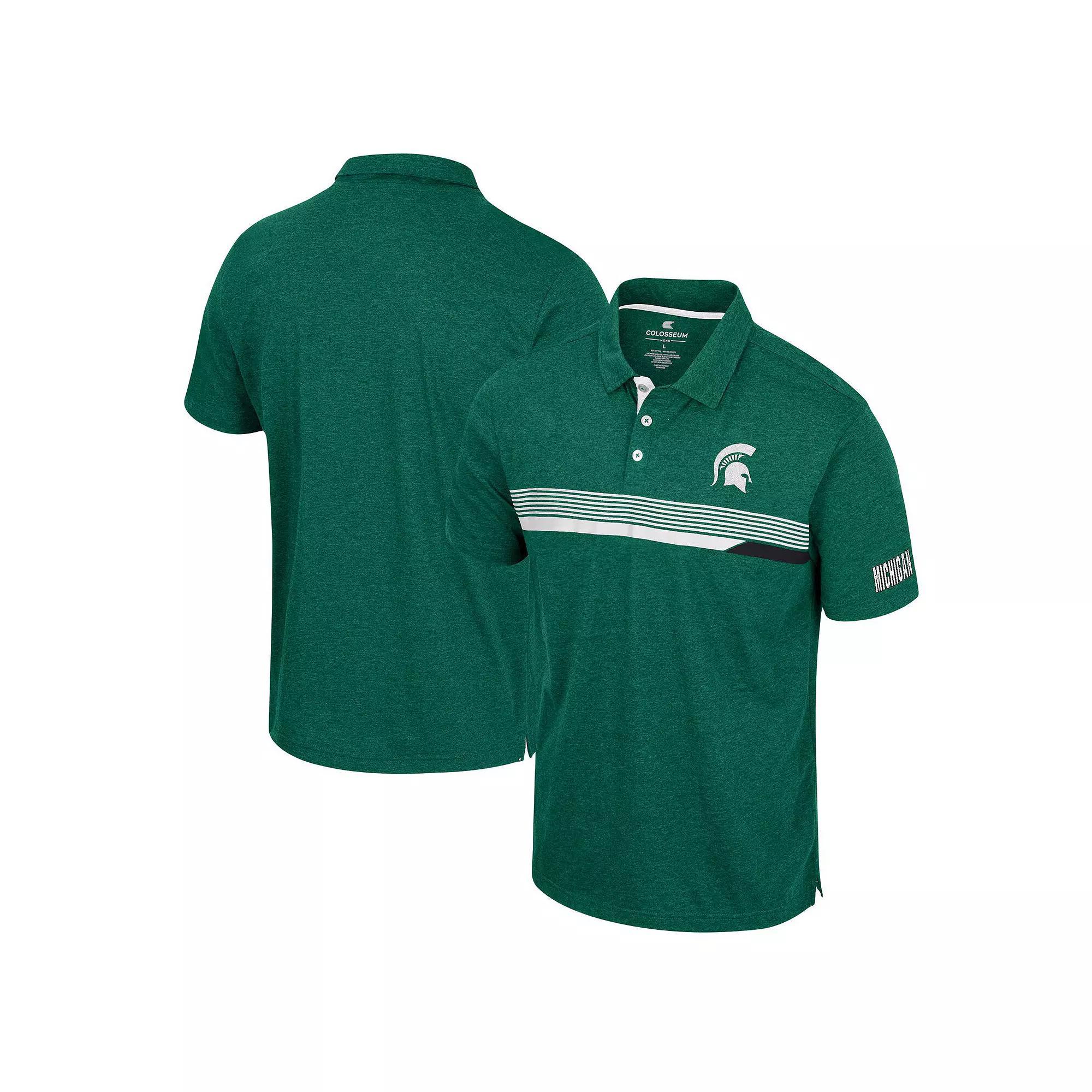 Men's Colosseum Green Michigan State Spartans No Problemo Polo,  Product Image