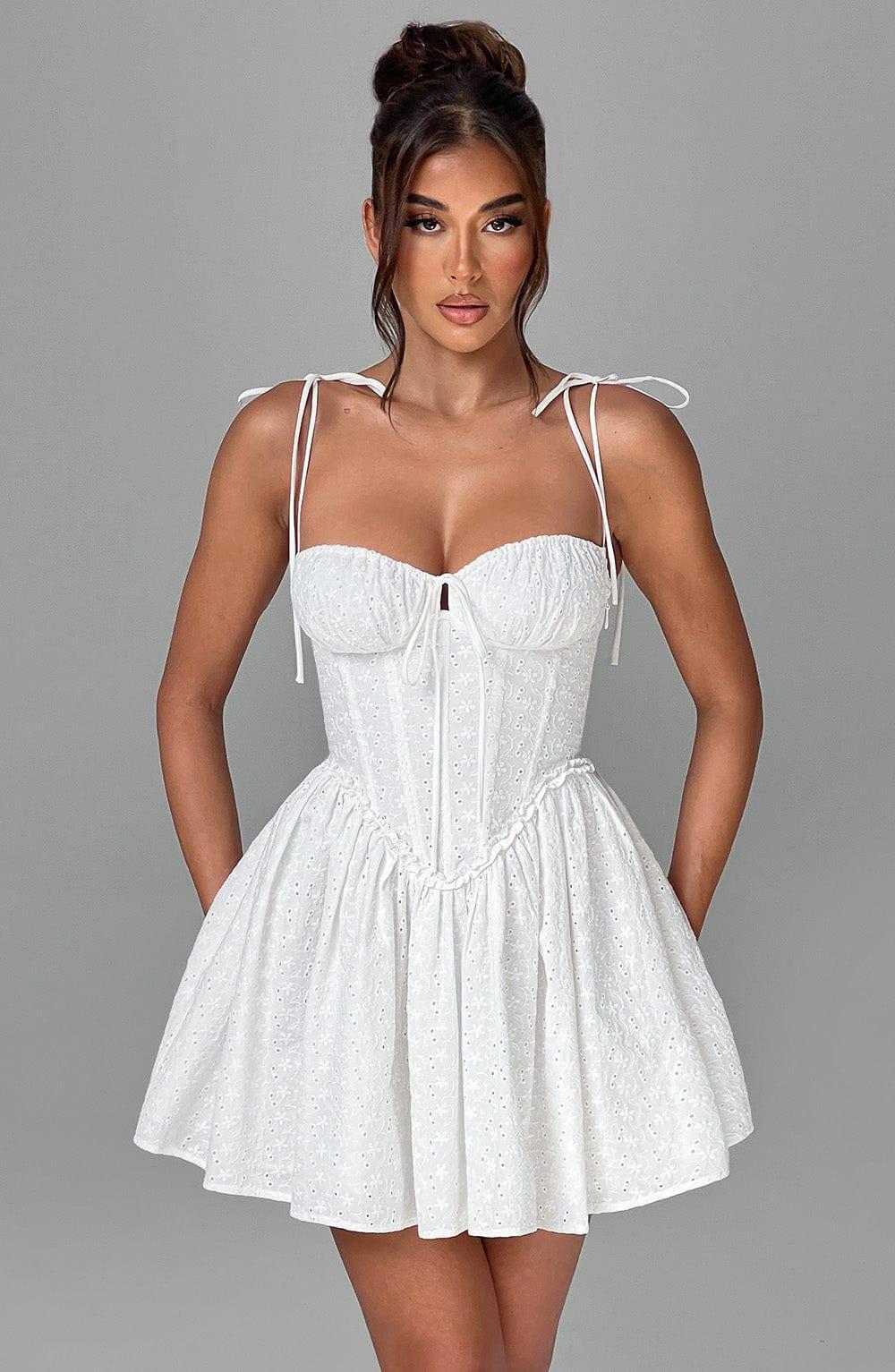 Phoebe Mini Dress - Ivory Product Image