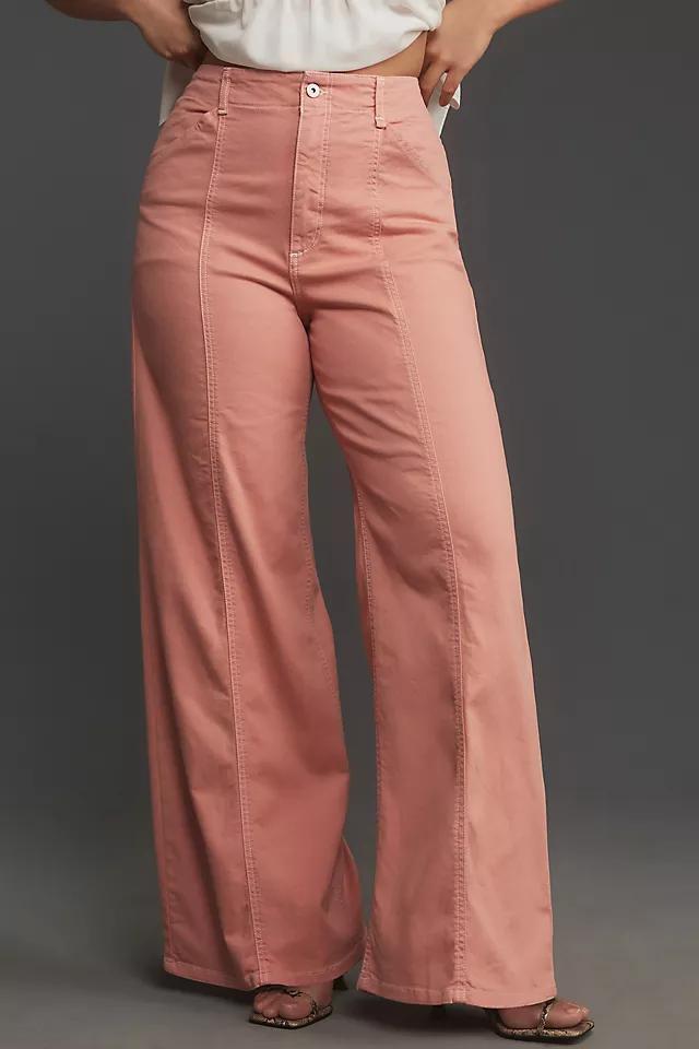 The Delaney Clean-Seamed High-Rise Wide-Leg Jeans by Maeve Product Image