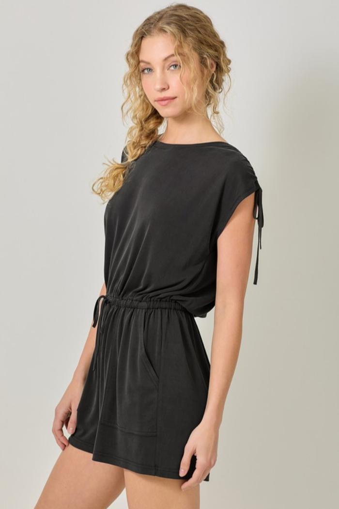 Cinched Shoulder Romper Product Image