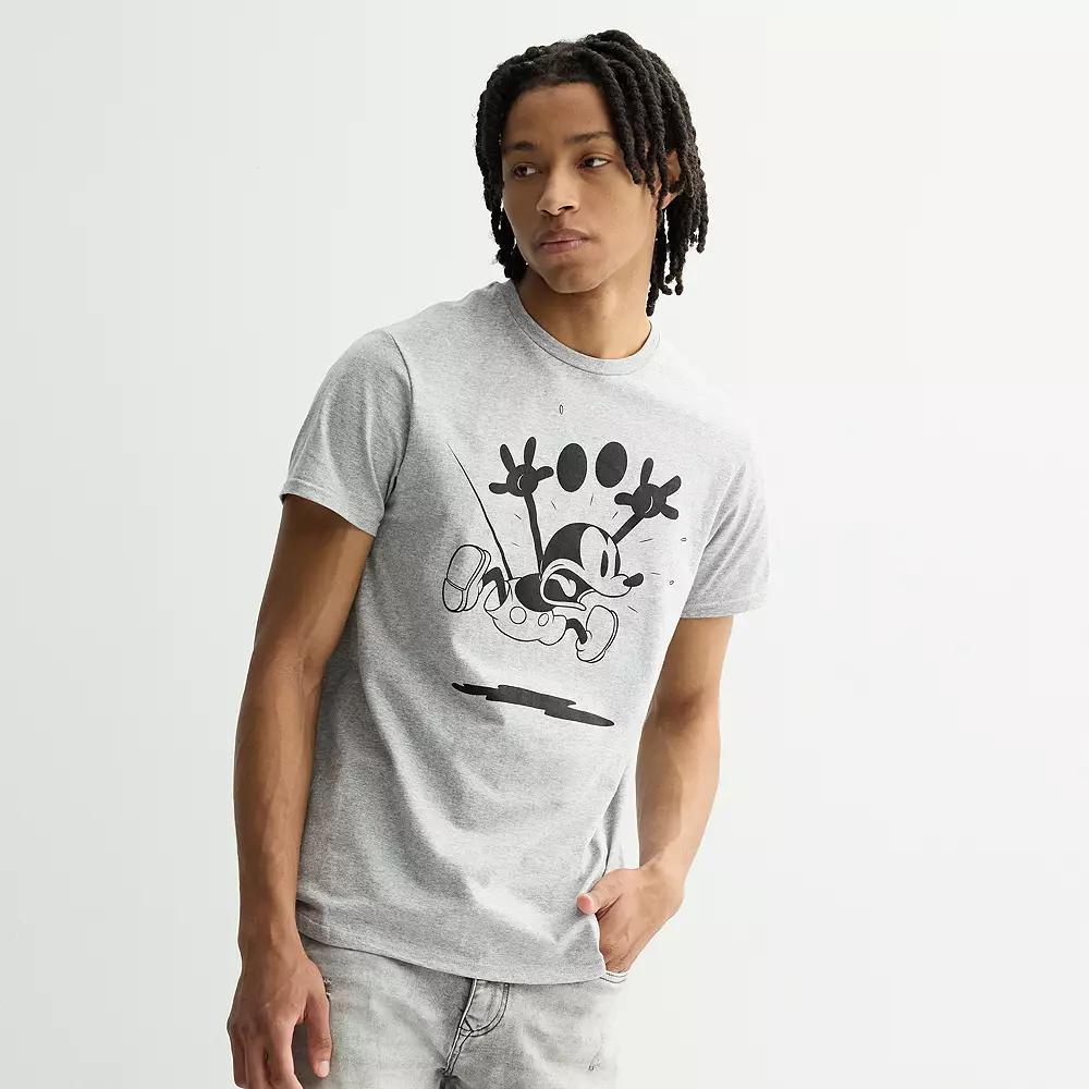 Disney's Mickey Mouse Men's Jumping Mickey Graphic Tee, Size: Small, Grey Gray Product Image