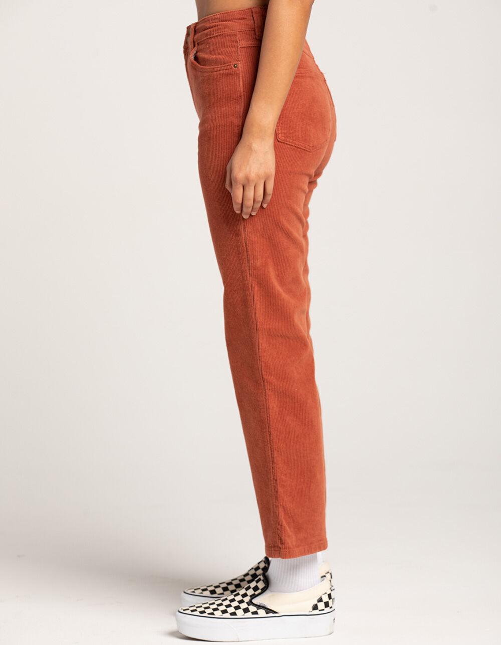 BILLABONG Into The Groove Womens High Waisted Corduroy Pants - BURNT RED Product Image