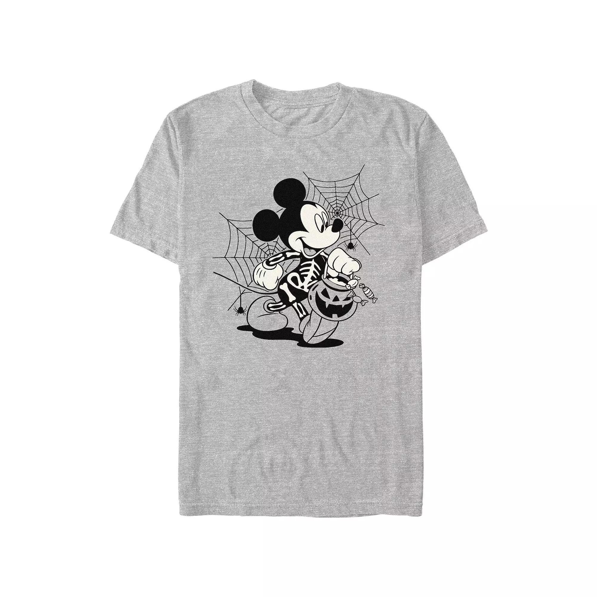 Disney's Mickey Mouse Skeleton Costume Trick Or Treating Men's Graphic Tee,  Product Image