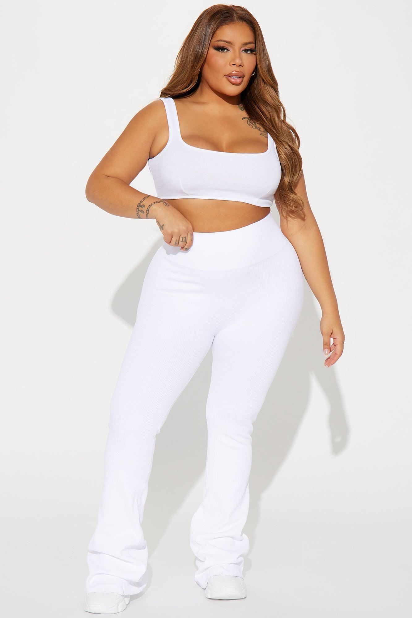 Beach Body Effortless Seamless Active Yoga Pant - White Product Image
