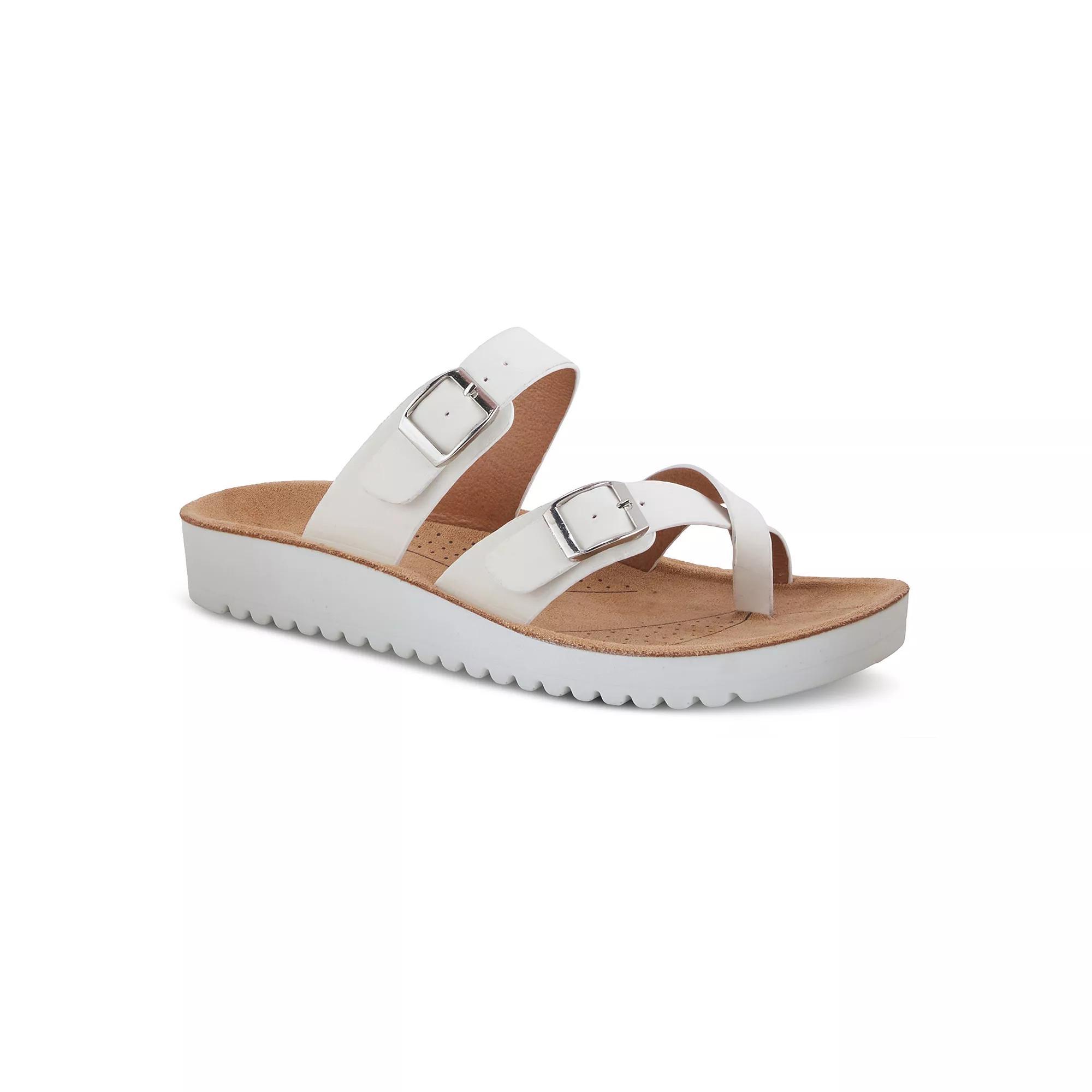 Flexus by Spring Step Bayside Women's Toe Loop Sandals, Size: 41, Blue Product Image