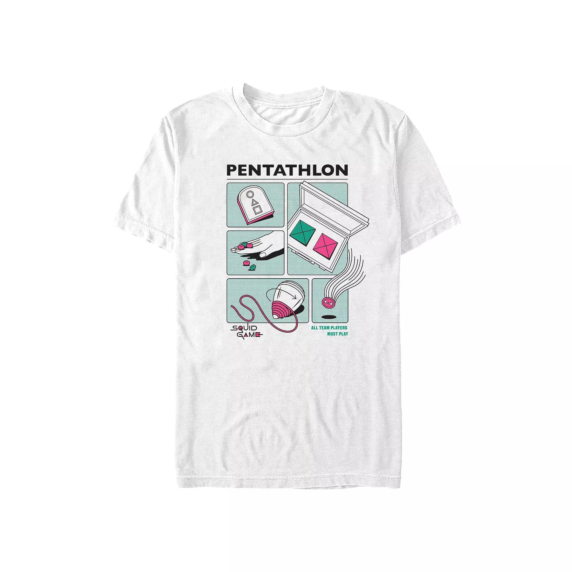 Men's Squid Game Pentathlon All Players Must Play Graphic Tee,  Product Image