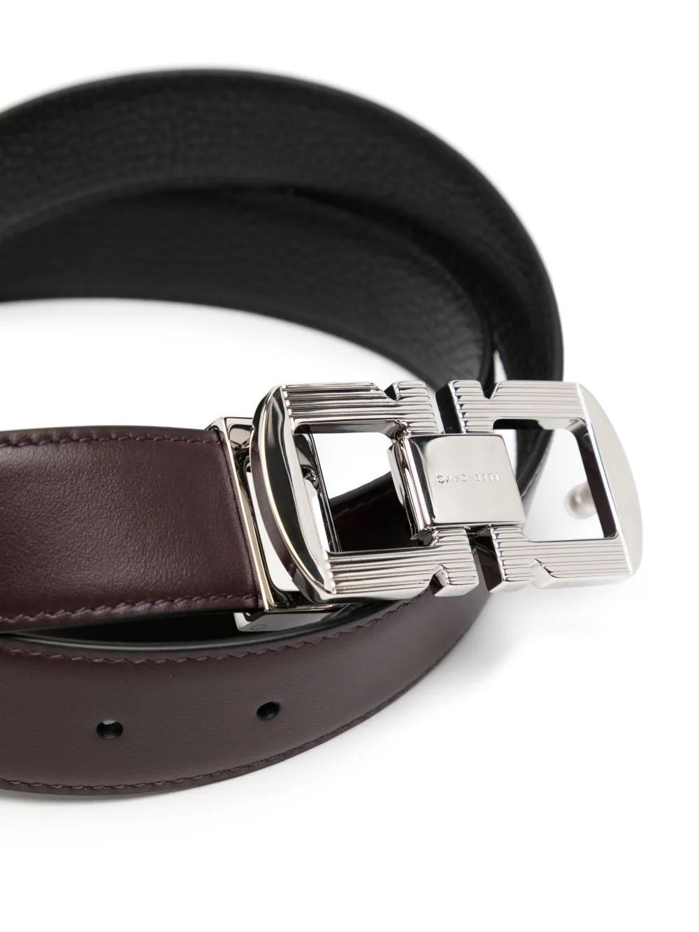 FERRAGAMO Reversible Gancini Belt In Brown Product Image