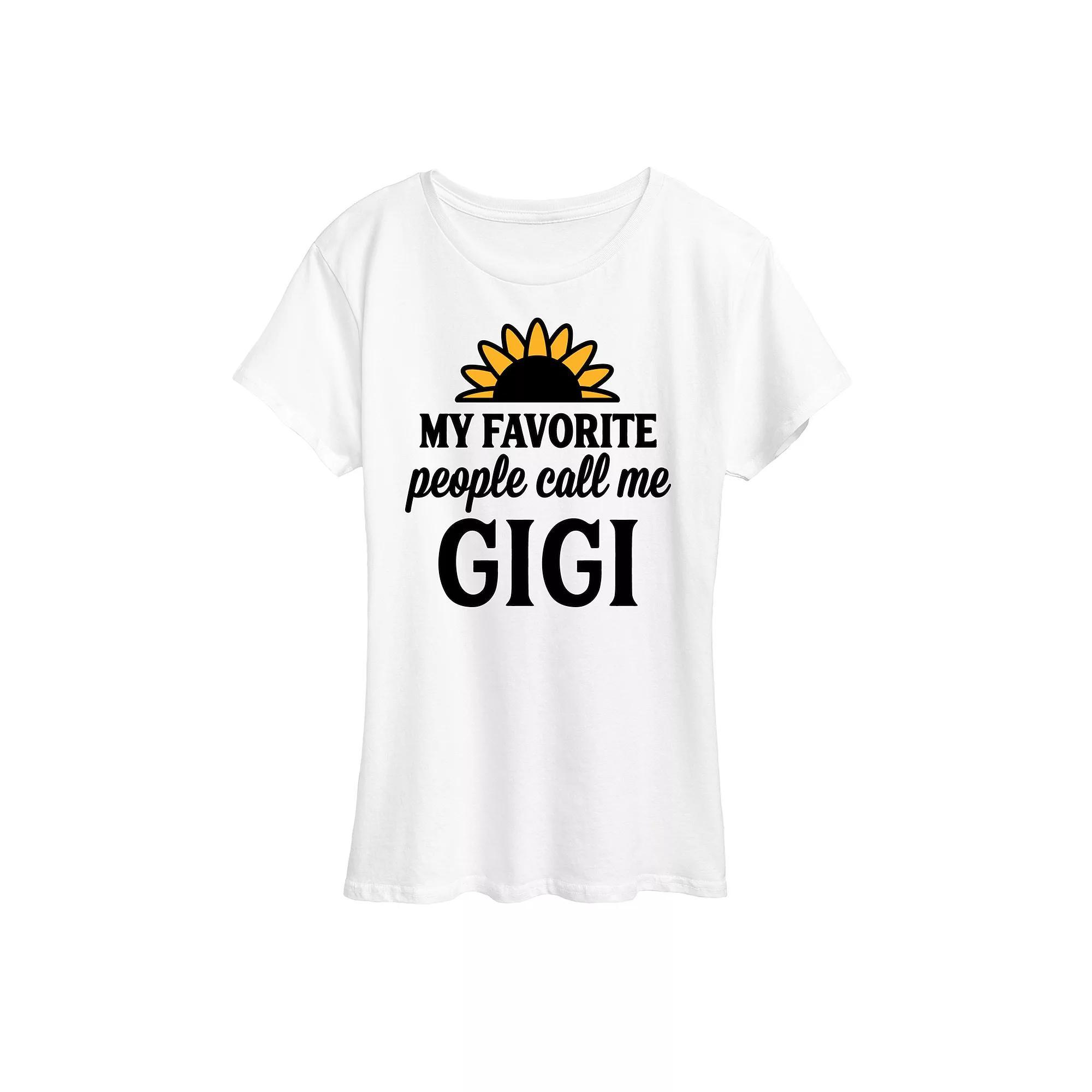 Women's Favorite People Call Me Gigi Graphic Tee,  Product Image