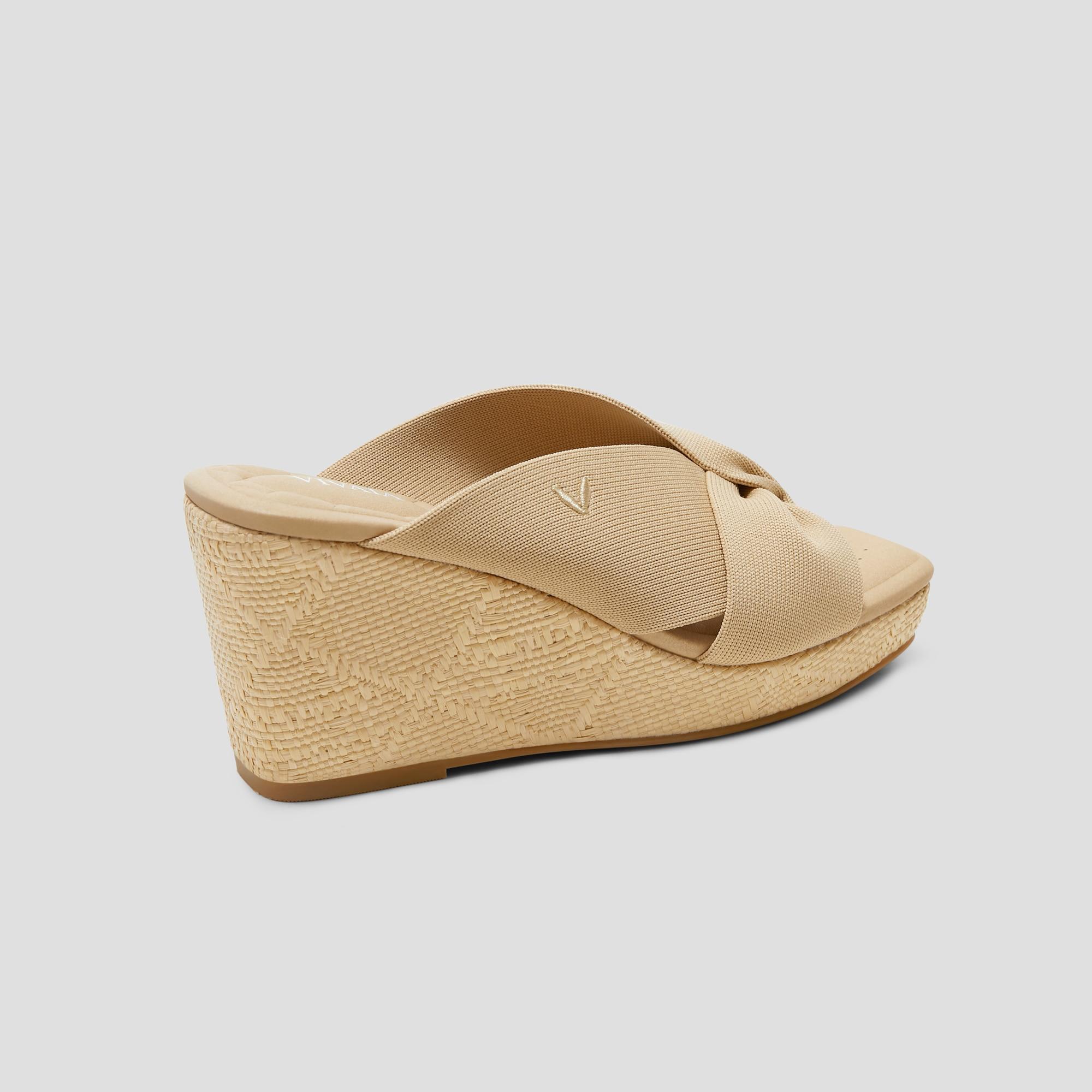 Square-Toe Wedge Sandals (Laura) Product Image