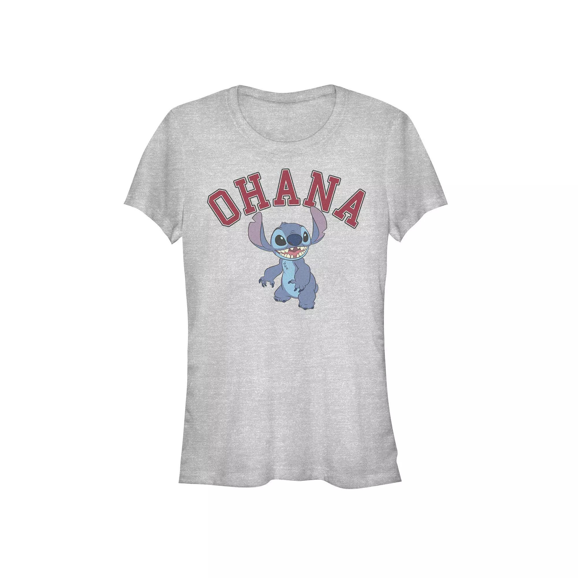 Disney's Lilo & Stitch Women's Ohana Varsity Stitch Tee, Girl's,  Product Image