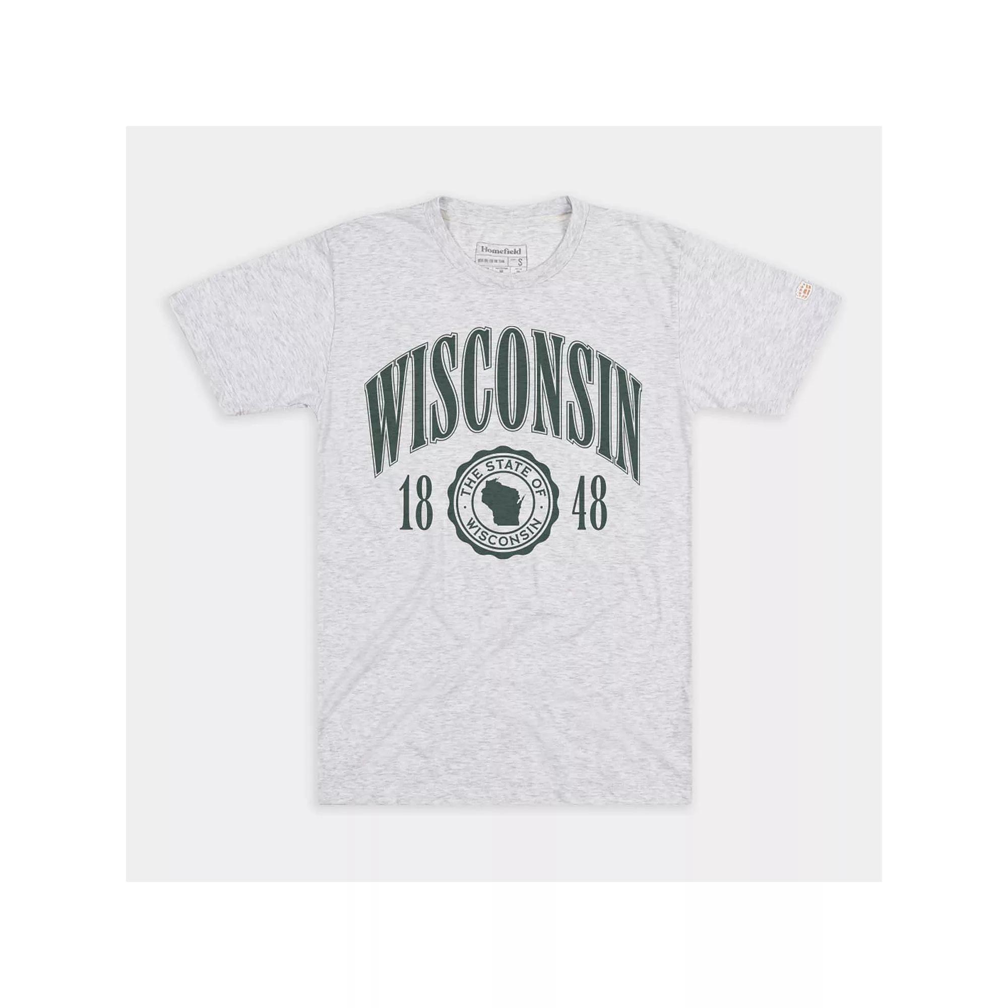 Men's Homefield Wisconsin Est. 1848 Graphic Tee, Size: XXL, Grey Product Image