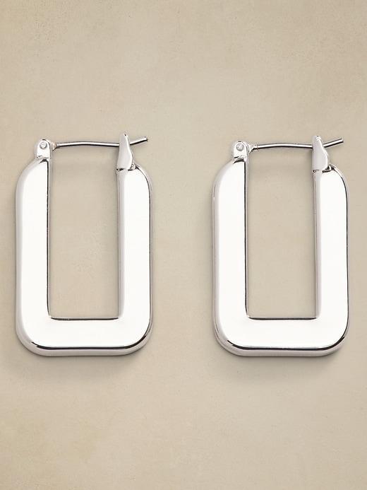 Squared Hoop Earrings Product Image