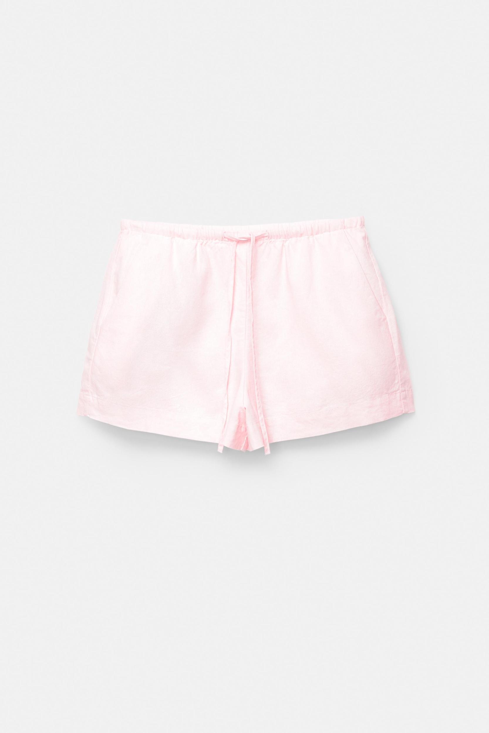 Rustic linen blend shorts Product Image