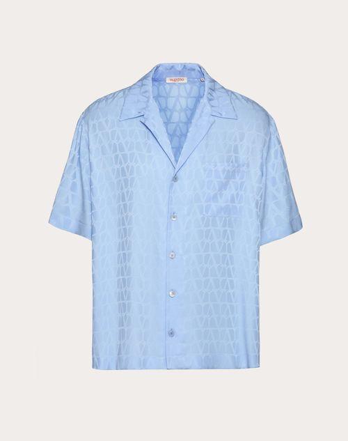 SILK BOWLING SHIRT WITH TOILE ICONOGRAPHE PATTERN Product Image