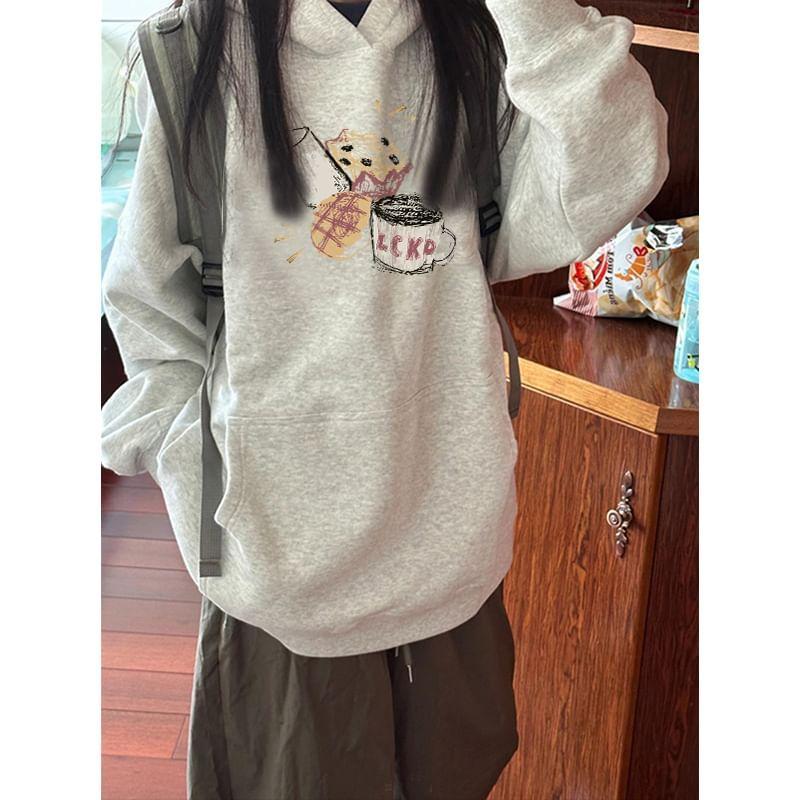 Graphic Print Oversized Hoodie Product Image