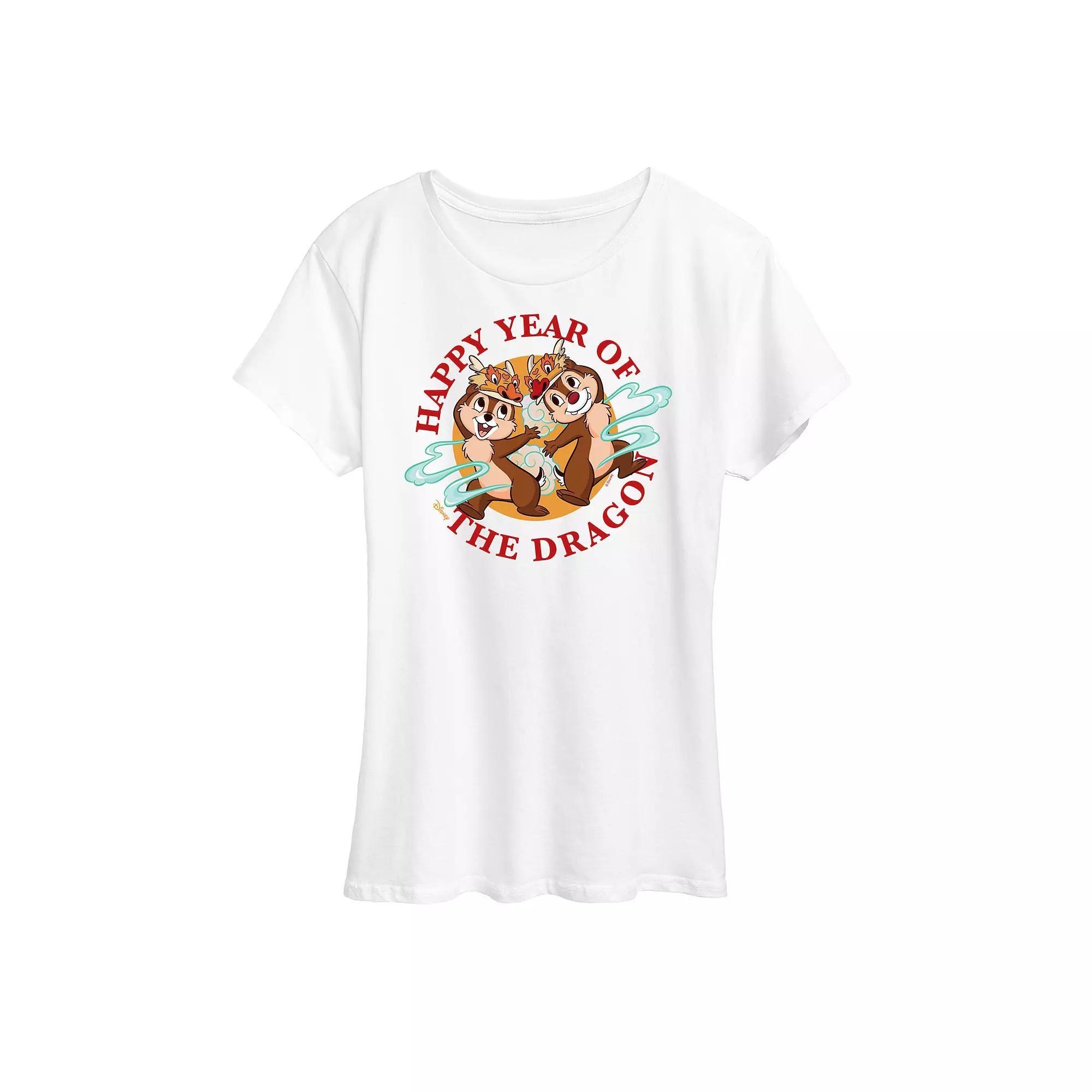 Disney's Chip And Dale Women's Year Of The Dragon Graphic Tee,  Product Image