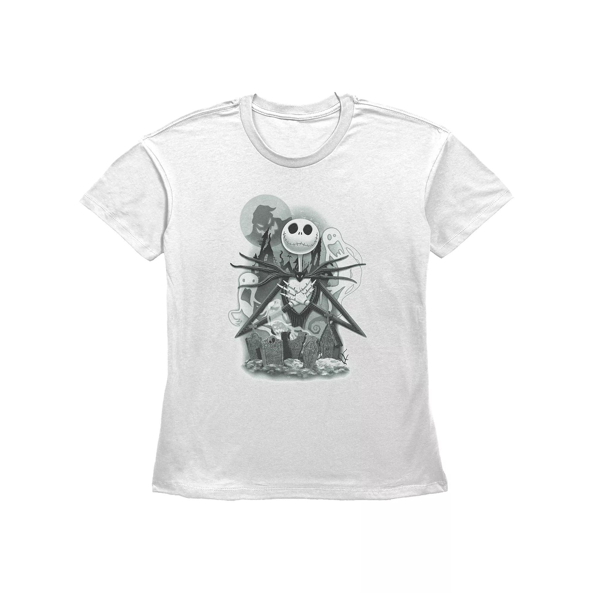 Disney's The Nightmare Before Christmas Jack Skellington Cemetery Women's Graphic Tee,  Product Image