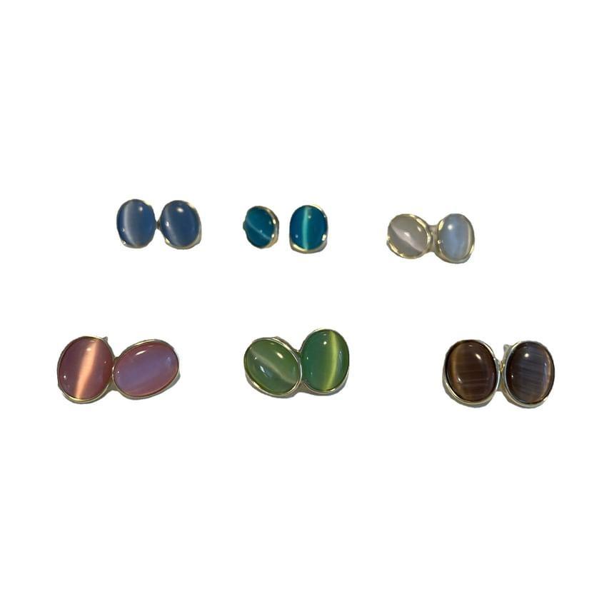 Cat's Eye Stone Stud Earring Product Image