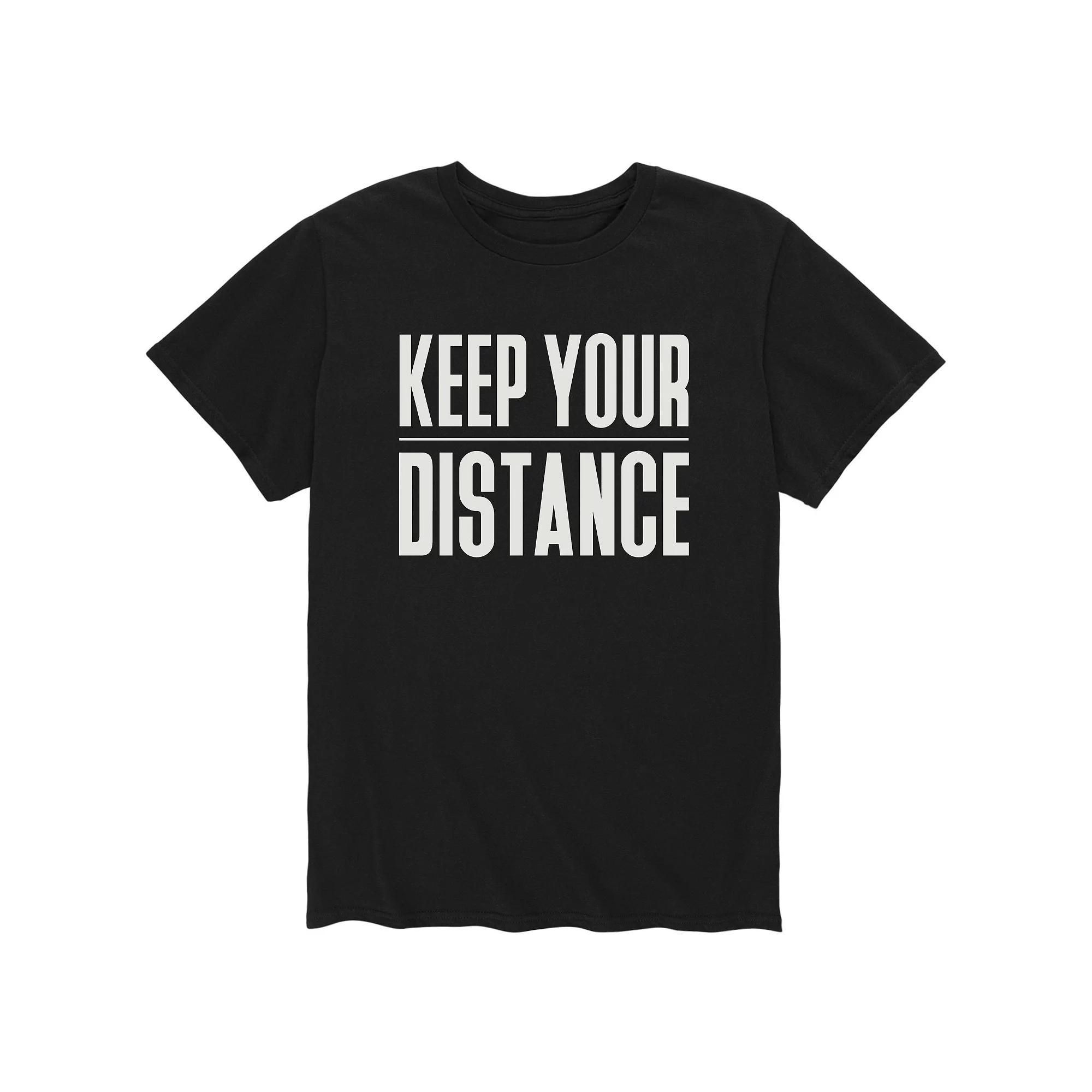 Men's Keep Your Distance Tee, Size: Small, Black Product Image