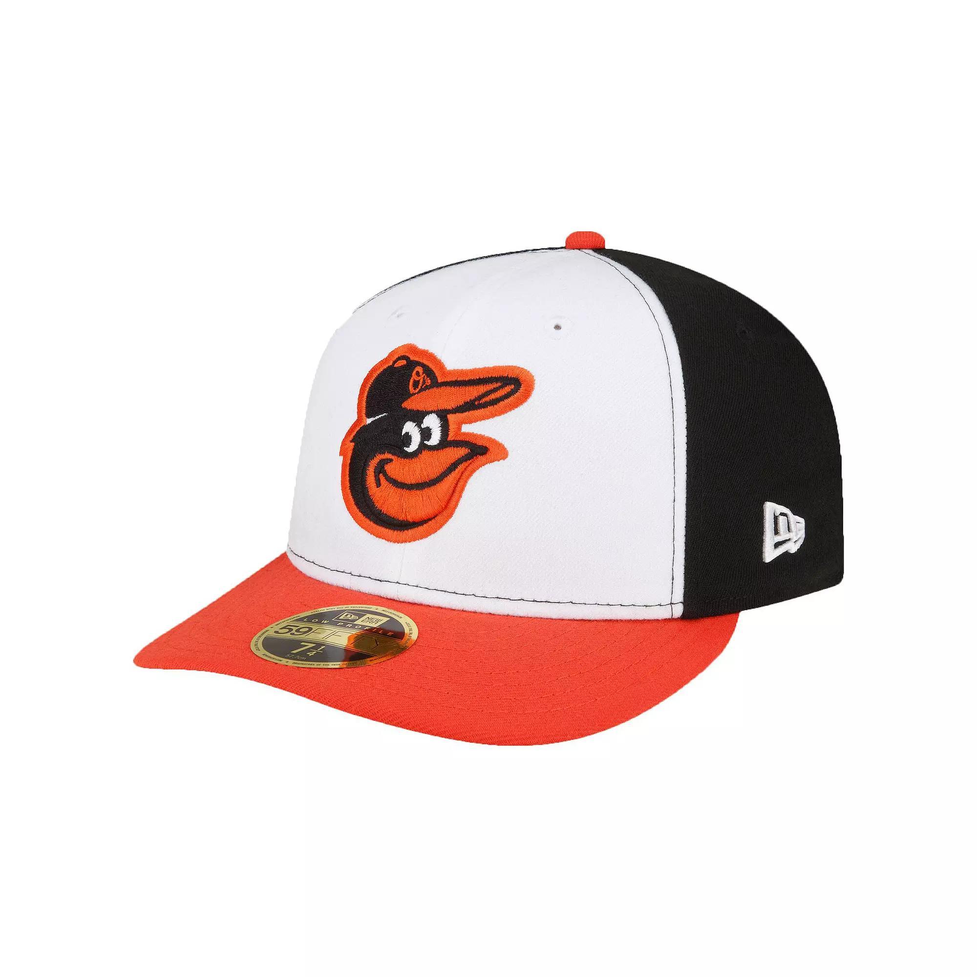 Men's New Era White/Orange Baltimore Orioles Home Authentic Collection On-Field Low Profile 59FIFTY Fitted Hat,  Product Image