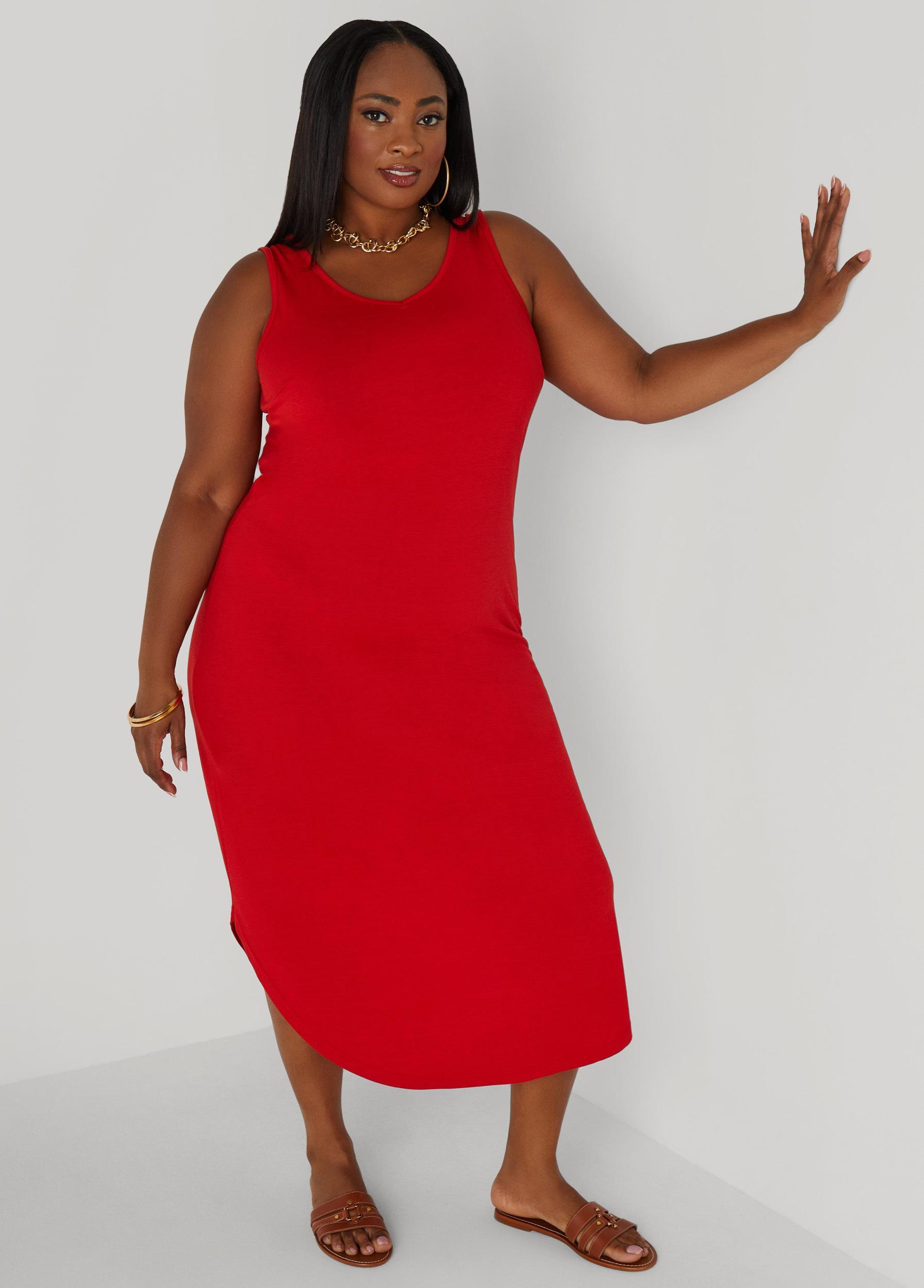 V Neck Maxi Tank Dress Product Image