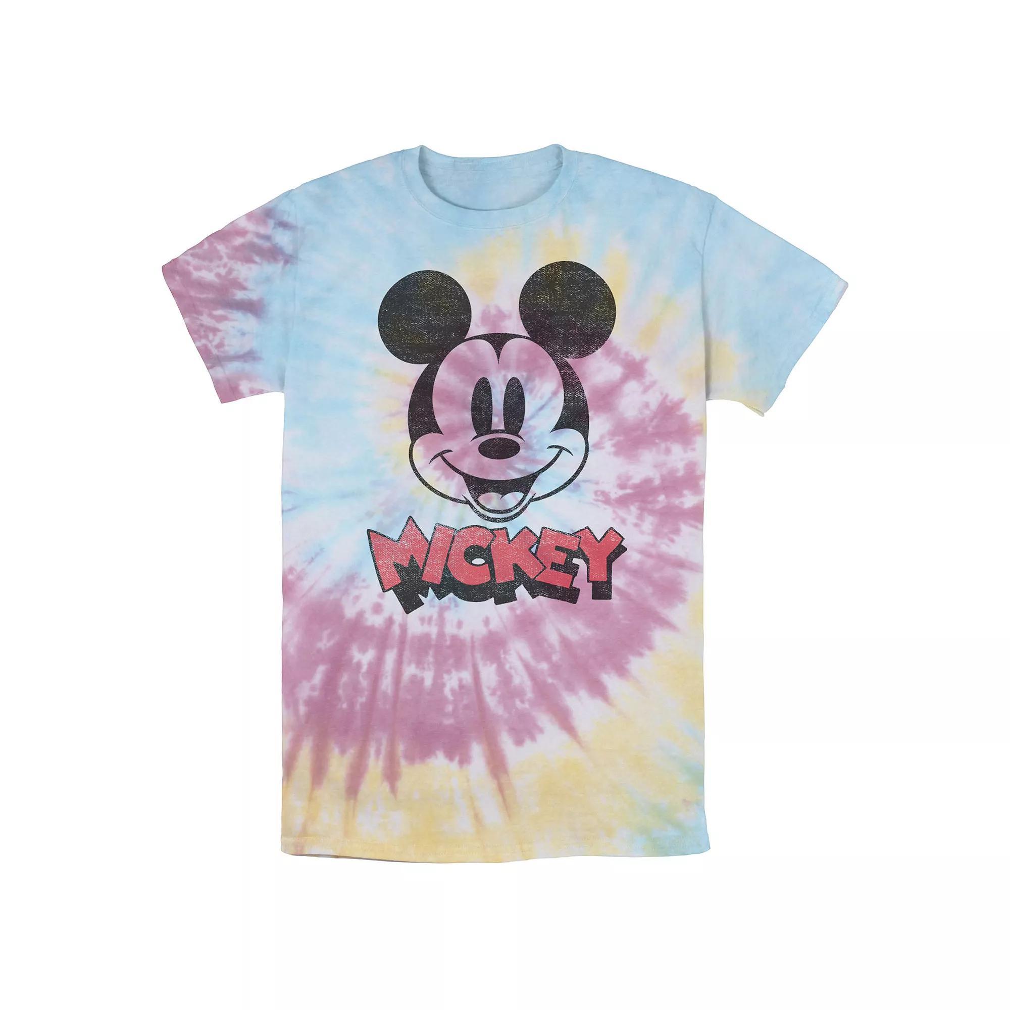 Men's Disney Mickey And Friends Mickey Big Face Logo Wash Tee,  Product Image