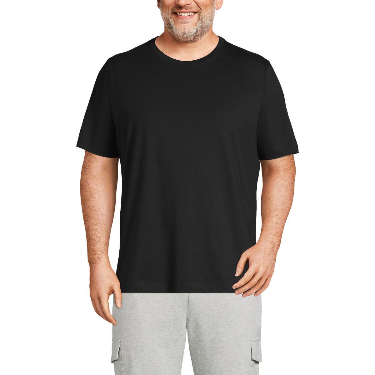 Big & Tall Lands' End Super-T Classic-Fit Tee, Men's, Size: 3XB, Black Product Image