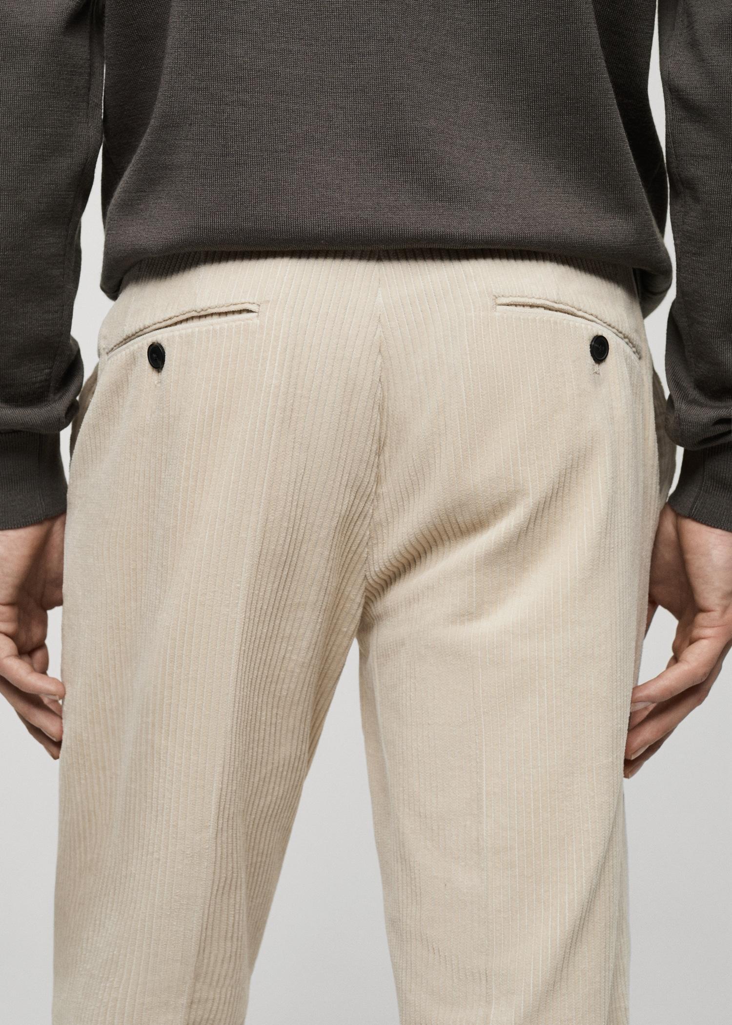 Corduroy regular-fit pants - Men | MANGO USA Product Image