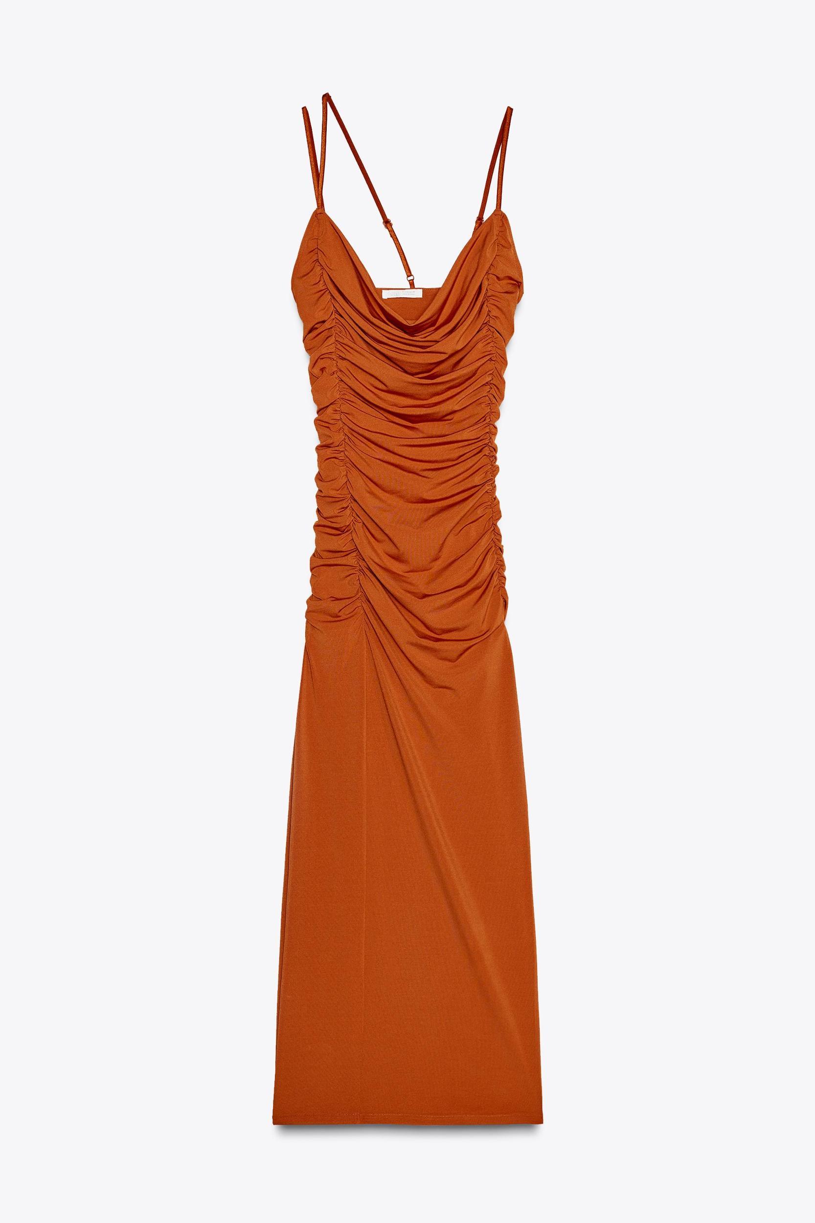 DRAPED RUCHED MAXI DRESS Product Image