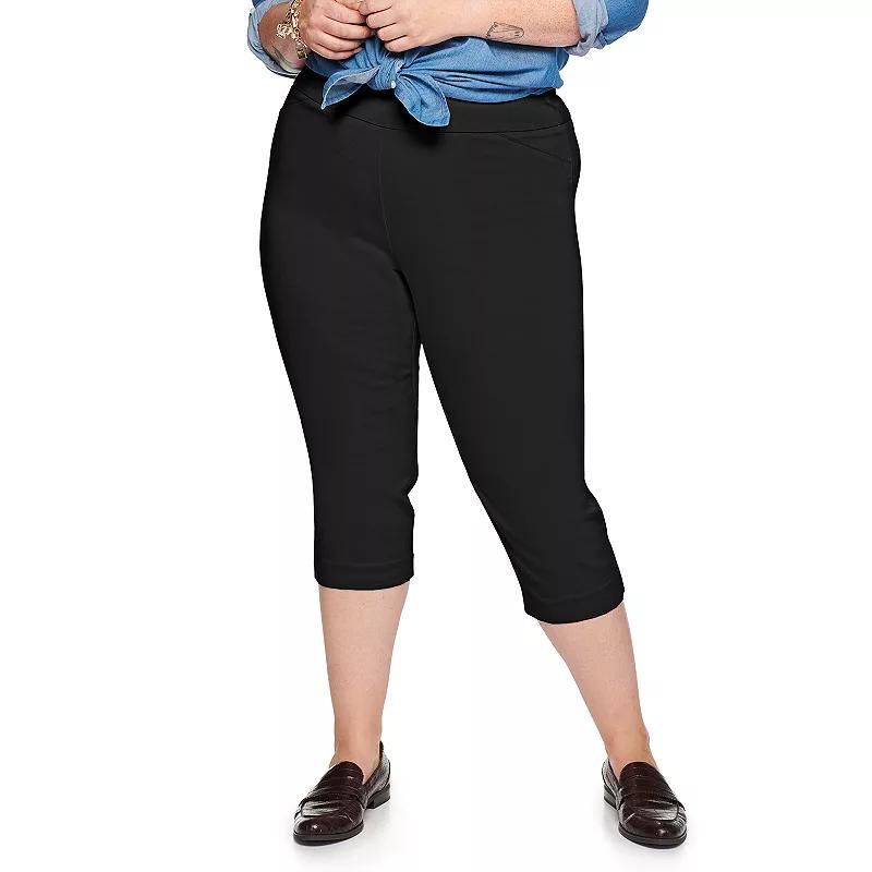 Plus Size Croft & Barrow® Effortless Stretch Capri Pants, Women's, Size: 18 W, Black Product Image