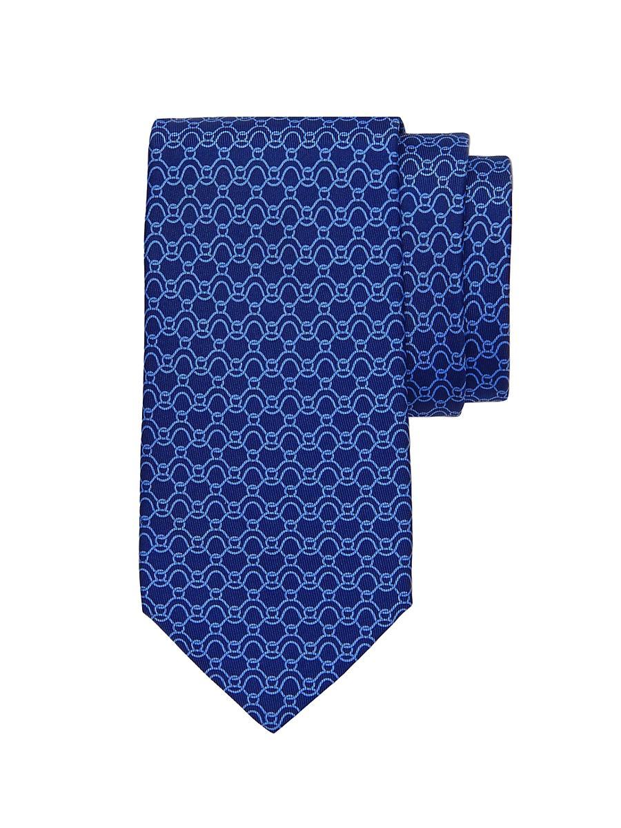 Mens Waves Printed Silk Tie Product Image