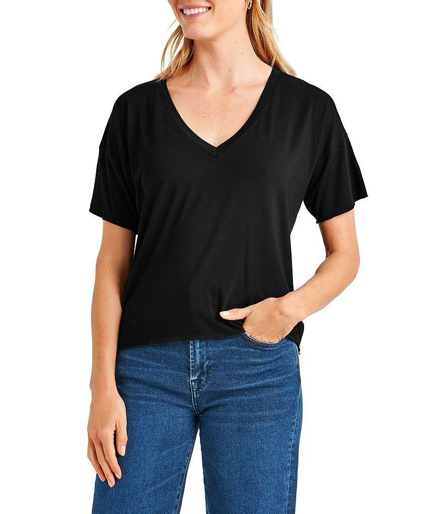 Splendid Bamboo V-Neck Short Sleeve Tee Product Image