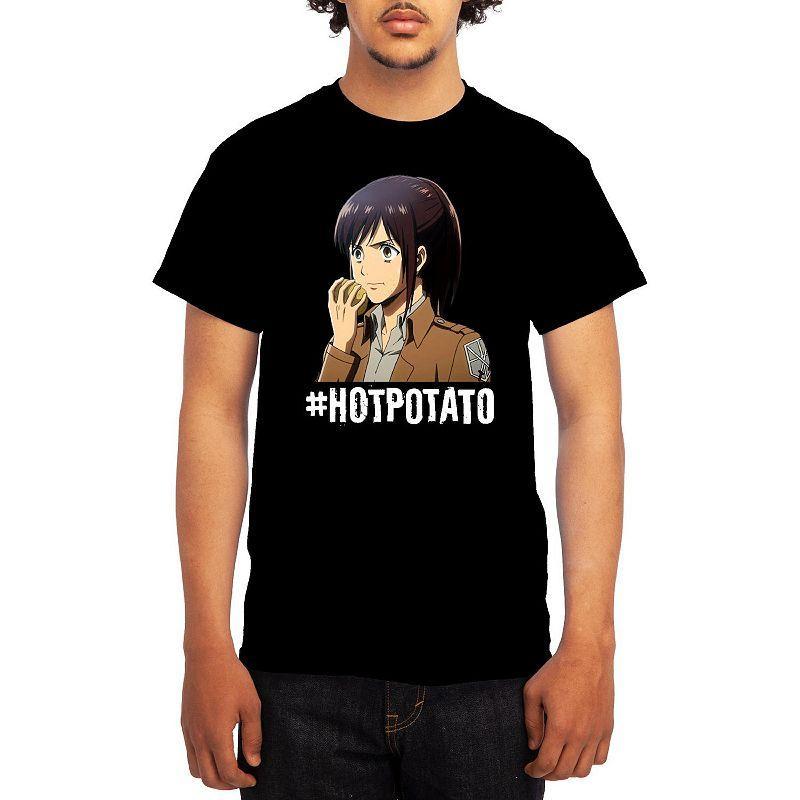 Men's Attack on Titan Hot Potato Tee, Size: Small, Grey Navy Product Image