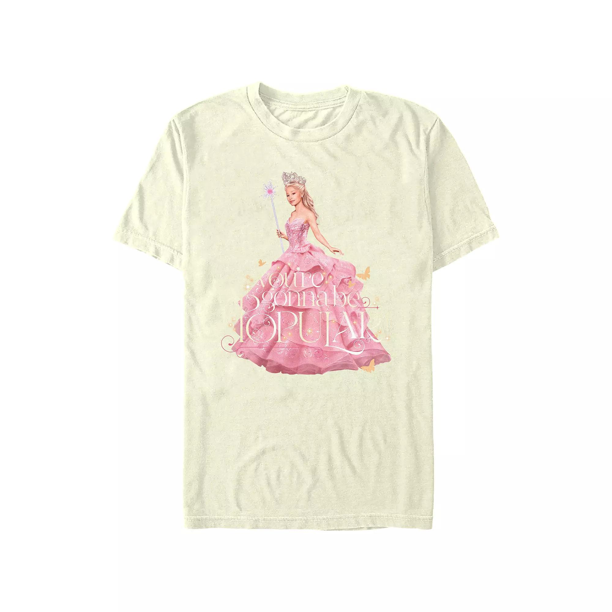 Men's Wicked Glinda You're Gonna Be Popular Graphic Tee, Size: XXL, Natural Product Image