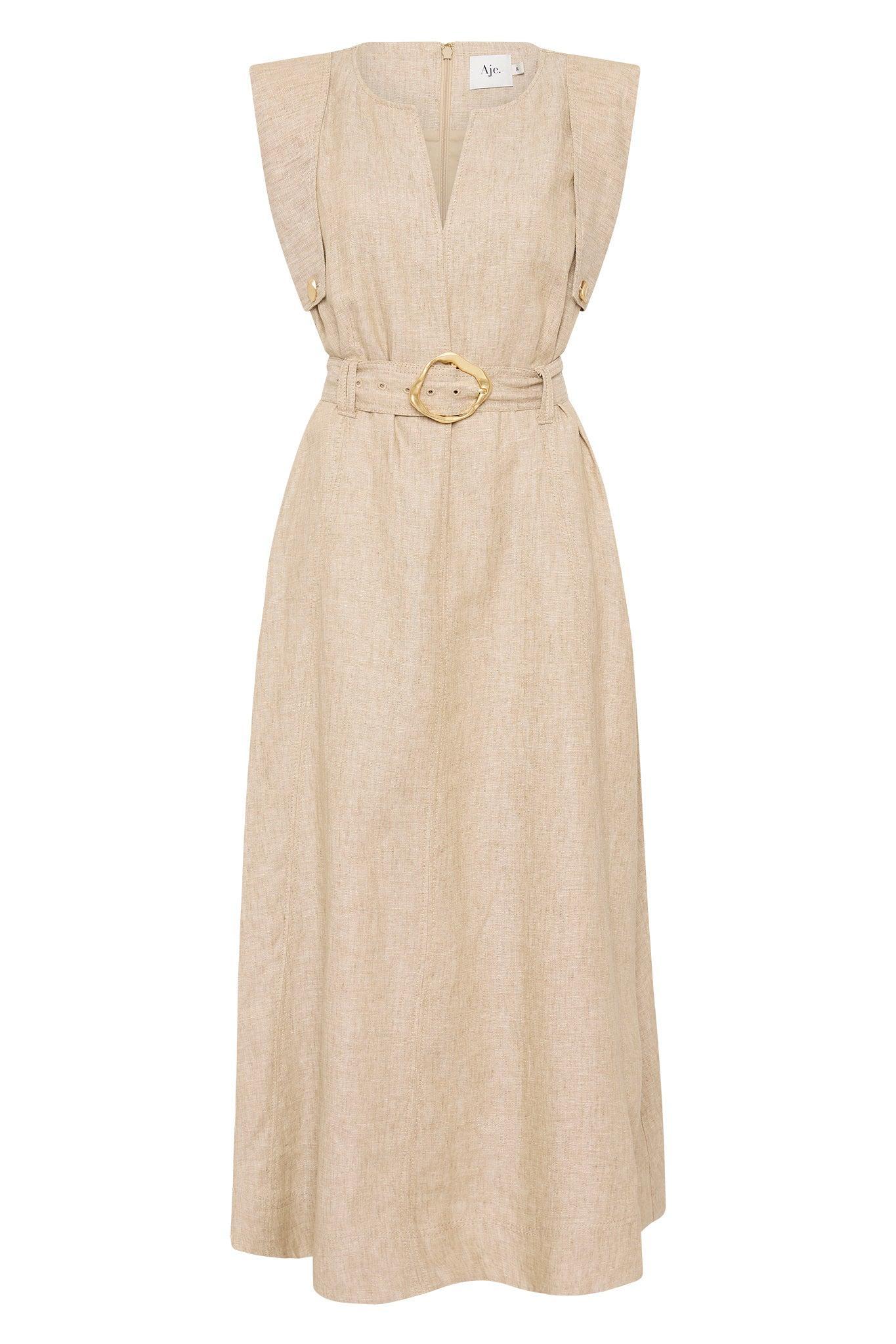 Lyric Belted Midi Dress Product Image