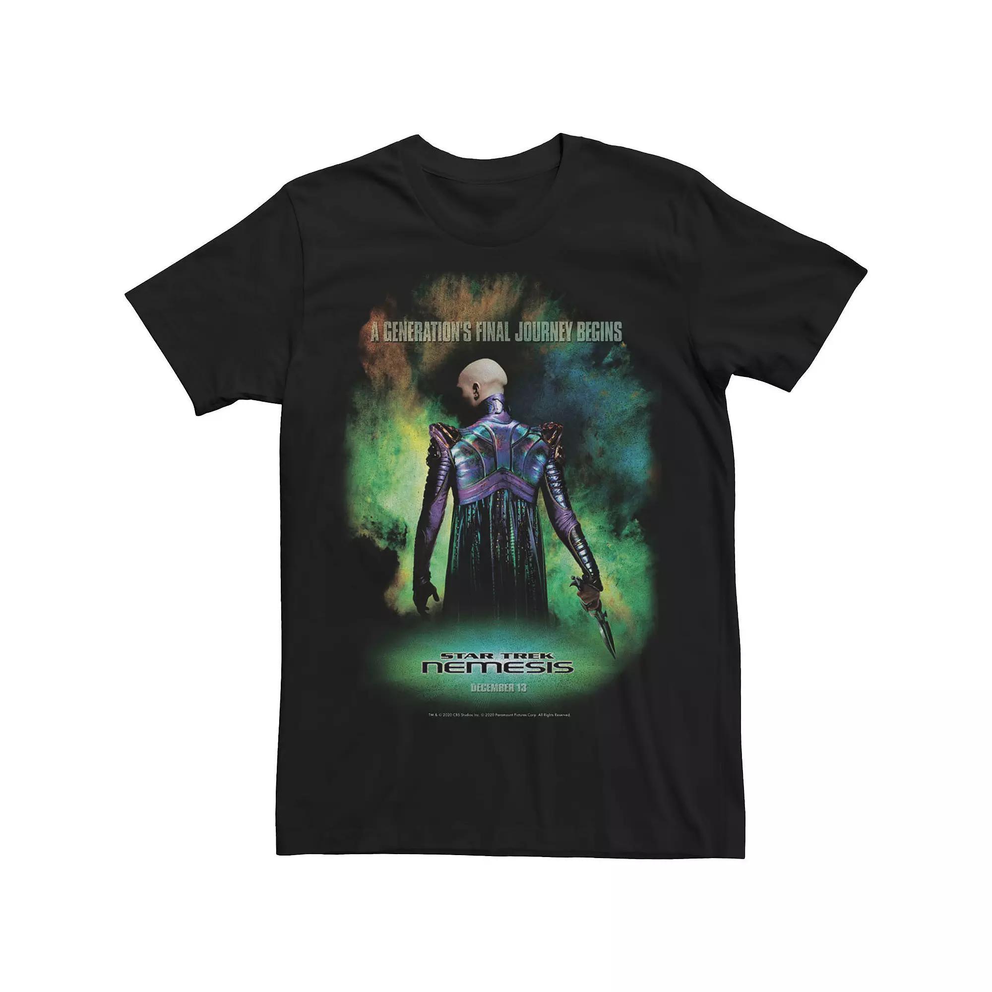 Men's Star Trek Final Nemesis Poster Tee, Size: 3XL, Black Product Image