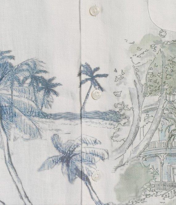 Cremieux Blue Label Key West Collection Landscape Print Long Sleeve Woven Camp Shirt Product Image