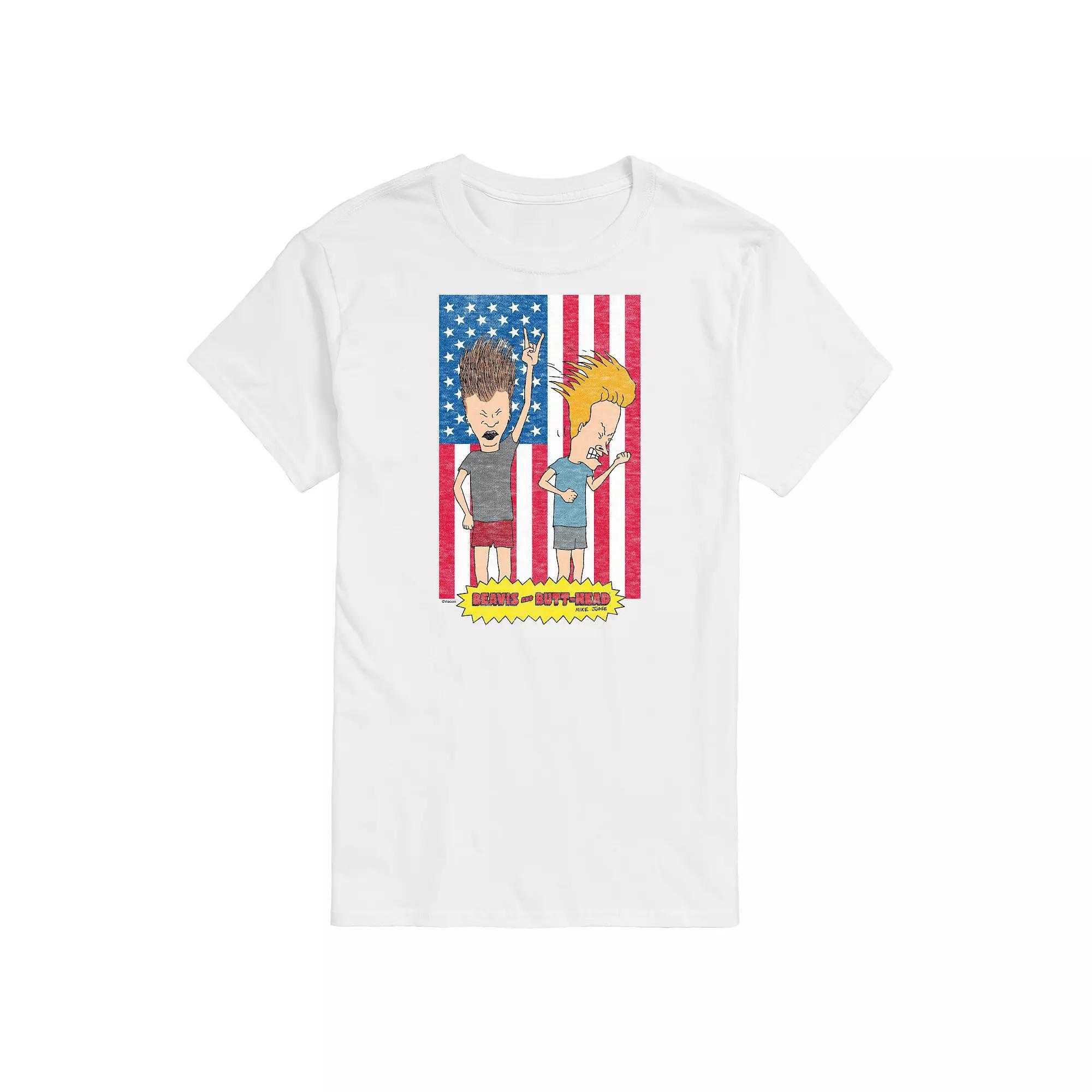 Big & Tall Beavis & Butthead Americana Tee, Men's,  Product Image