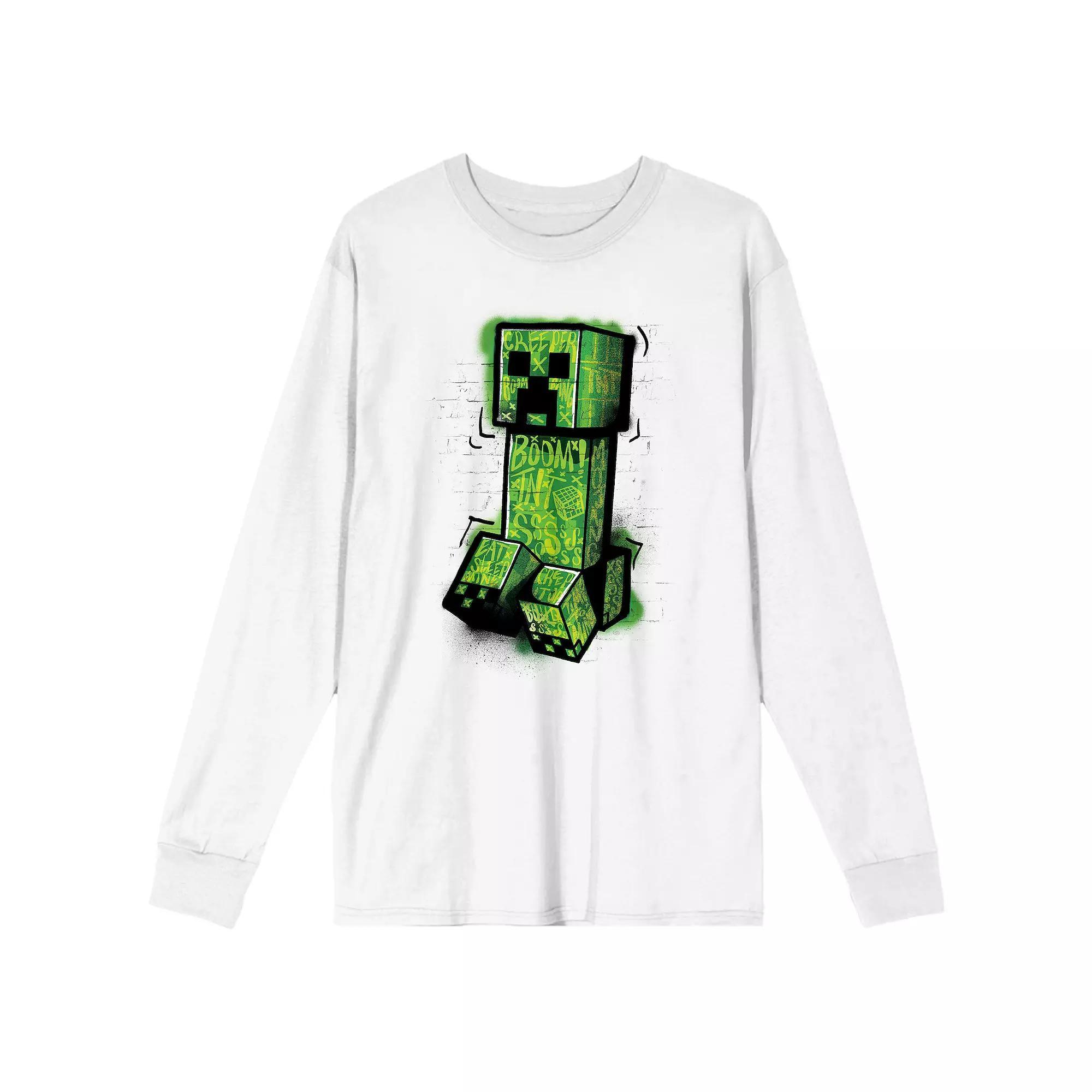 Men's Minecraft Creeper Long Sleeve Tee,  Product Image