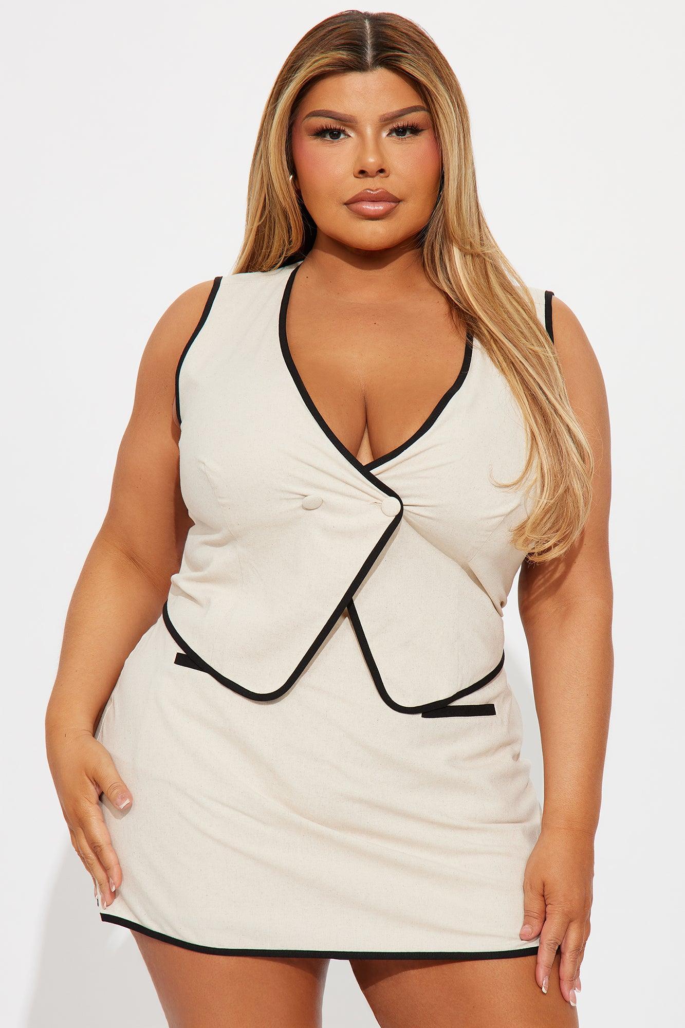 Gracie Linen Skort Set - Taupe Product Image