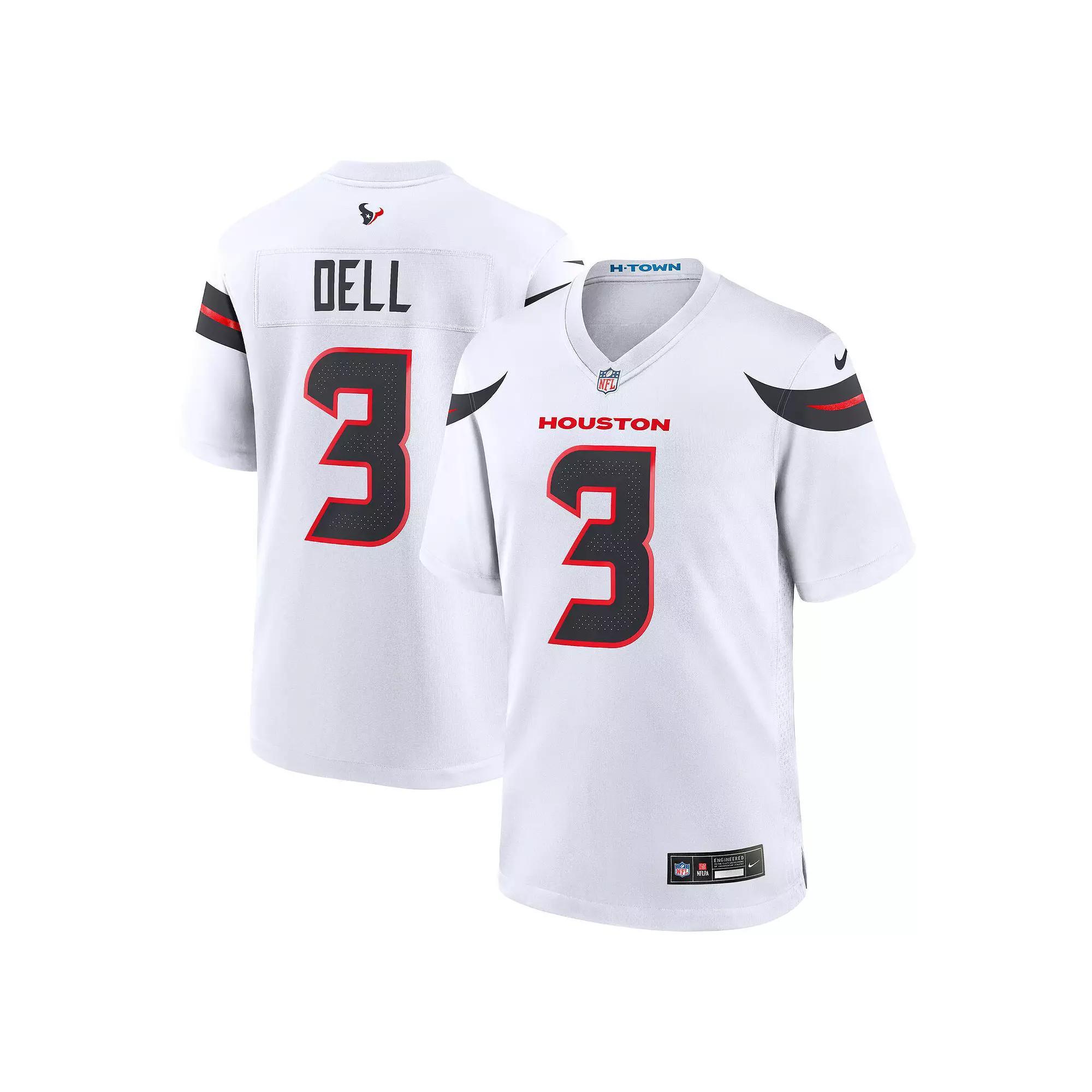 Men's Nike Tank Dell  White Houston Texans Game Jersey, Size: 2XL Product Image