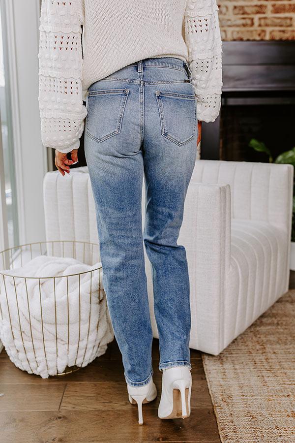 KanCan Reese High Waist Distressed Straight Leg Jean Product Image