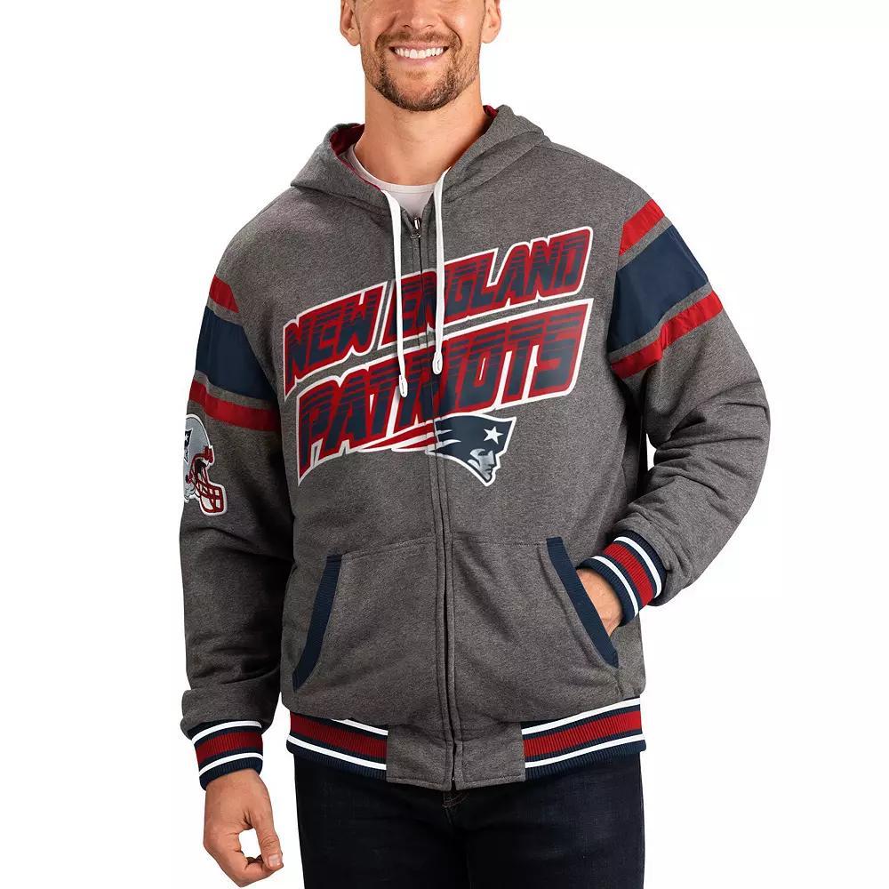 Men's G-III Sports by Carl Banks Brown/Gray Cleveland Browns Extreme Full Back Reversible Hoodie Full-Zip Jacket,  Product Image