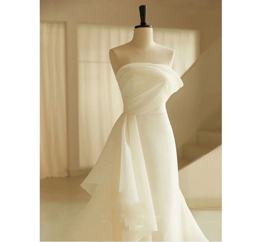 Strapless Ruffled Mermaid Wedding Gown Product Image