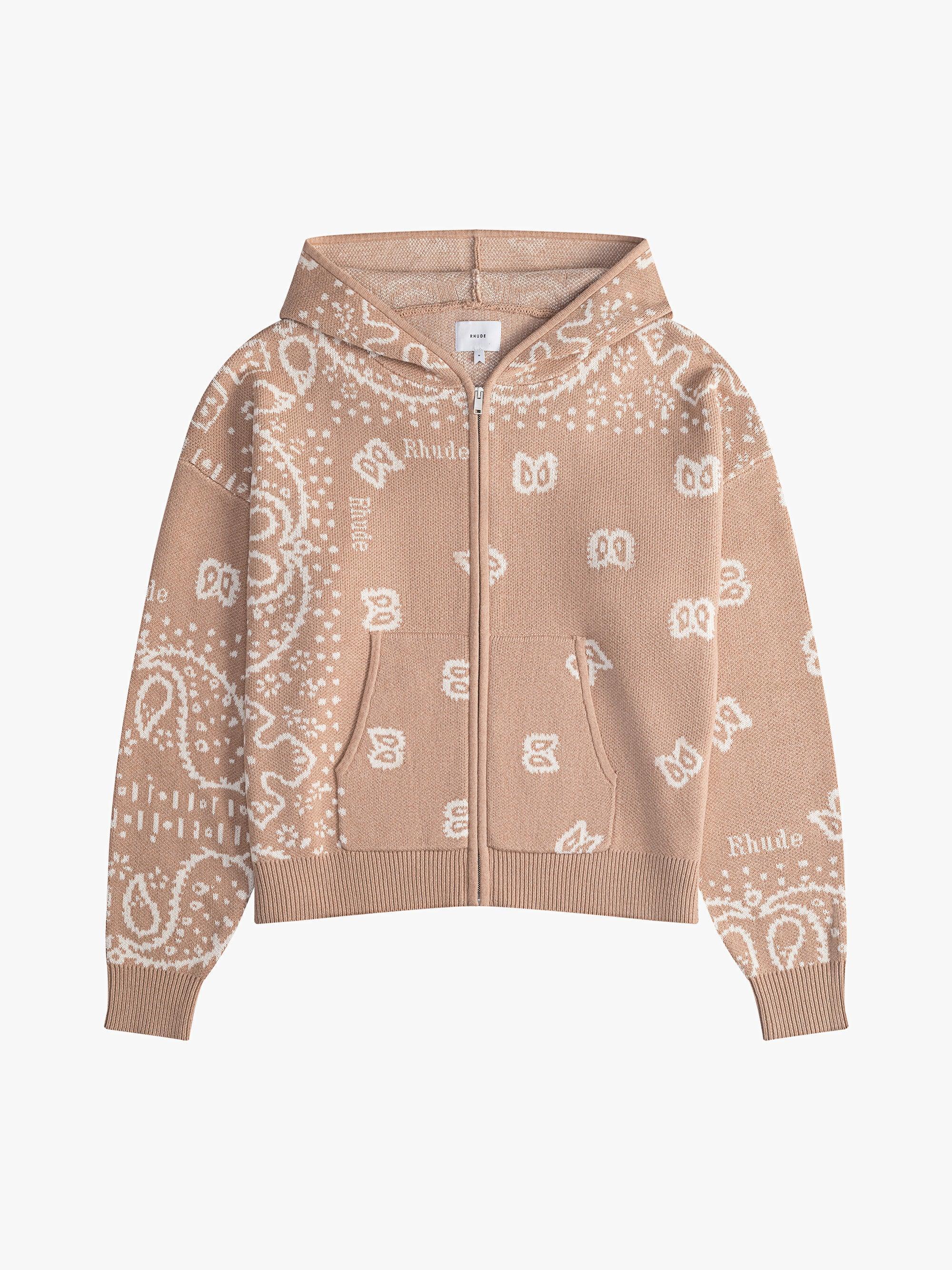 RHUDE BANDANA KNIT ZIP-UP Male Product Image