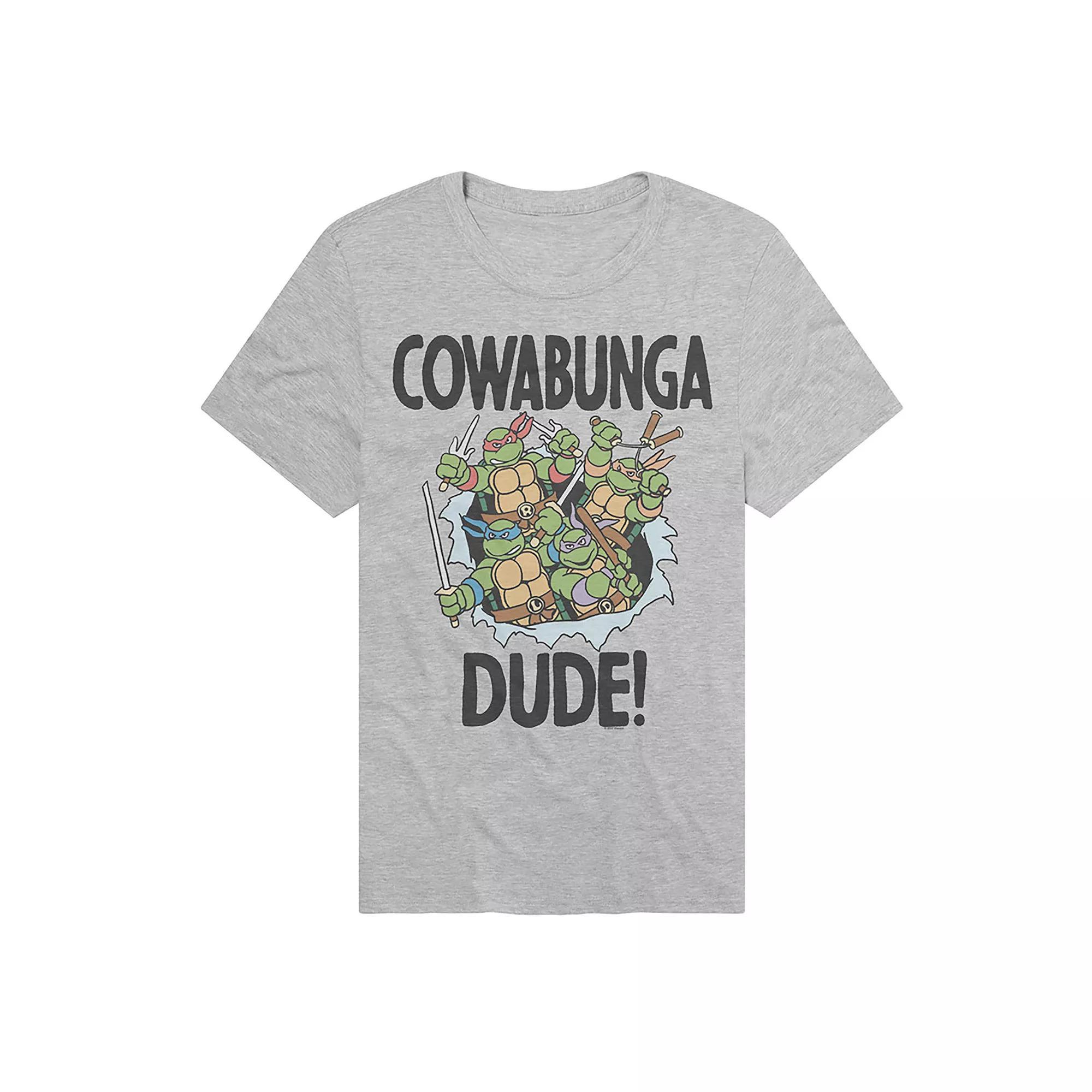 Mens Teenage Mutant Ninja Turtles Cowabunga Dude Graphic Tee Athletic Grey Product Image