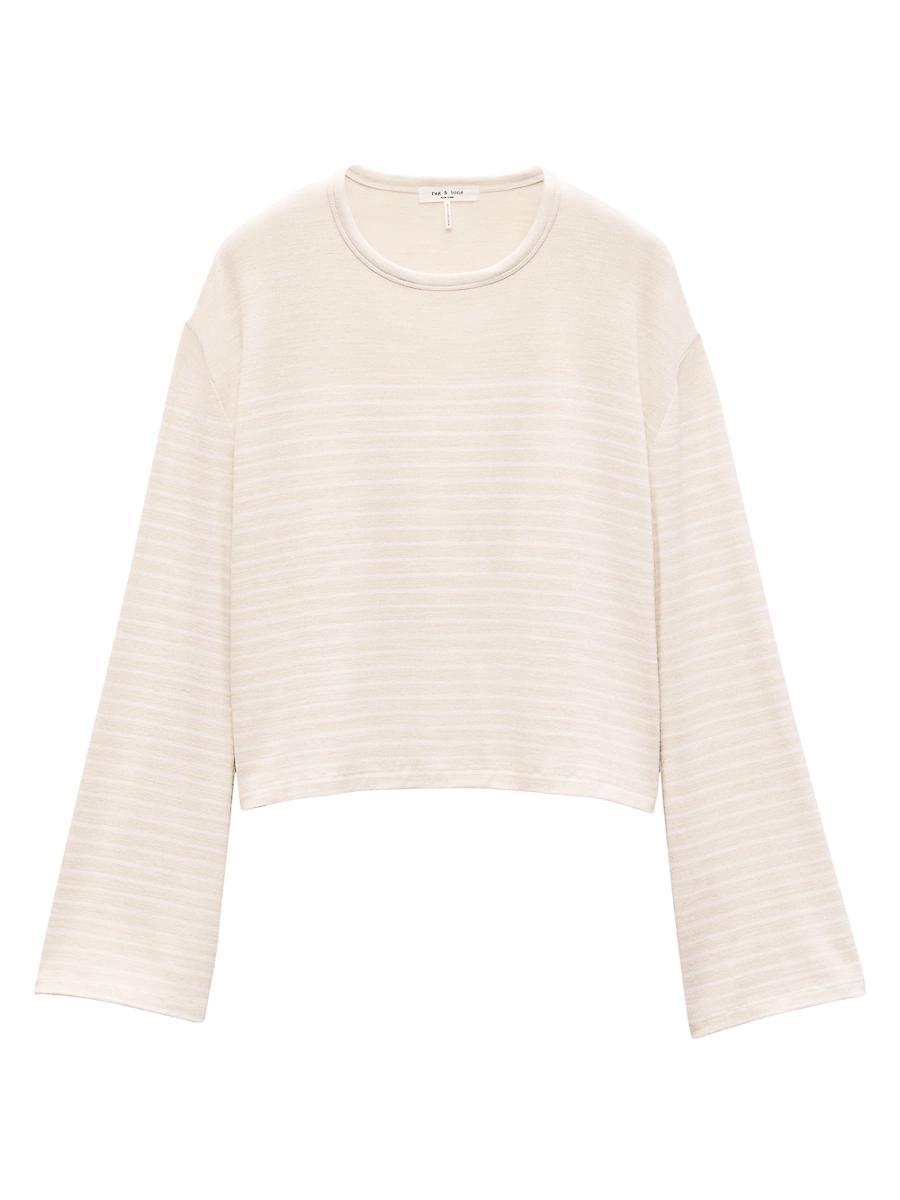 Womens The Knit Striped Boxy T-Shirt Product Image