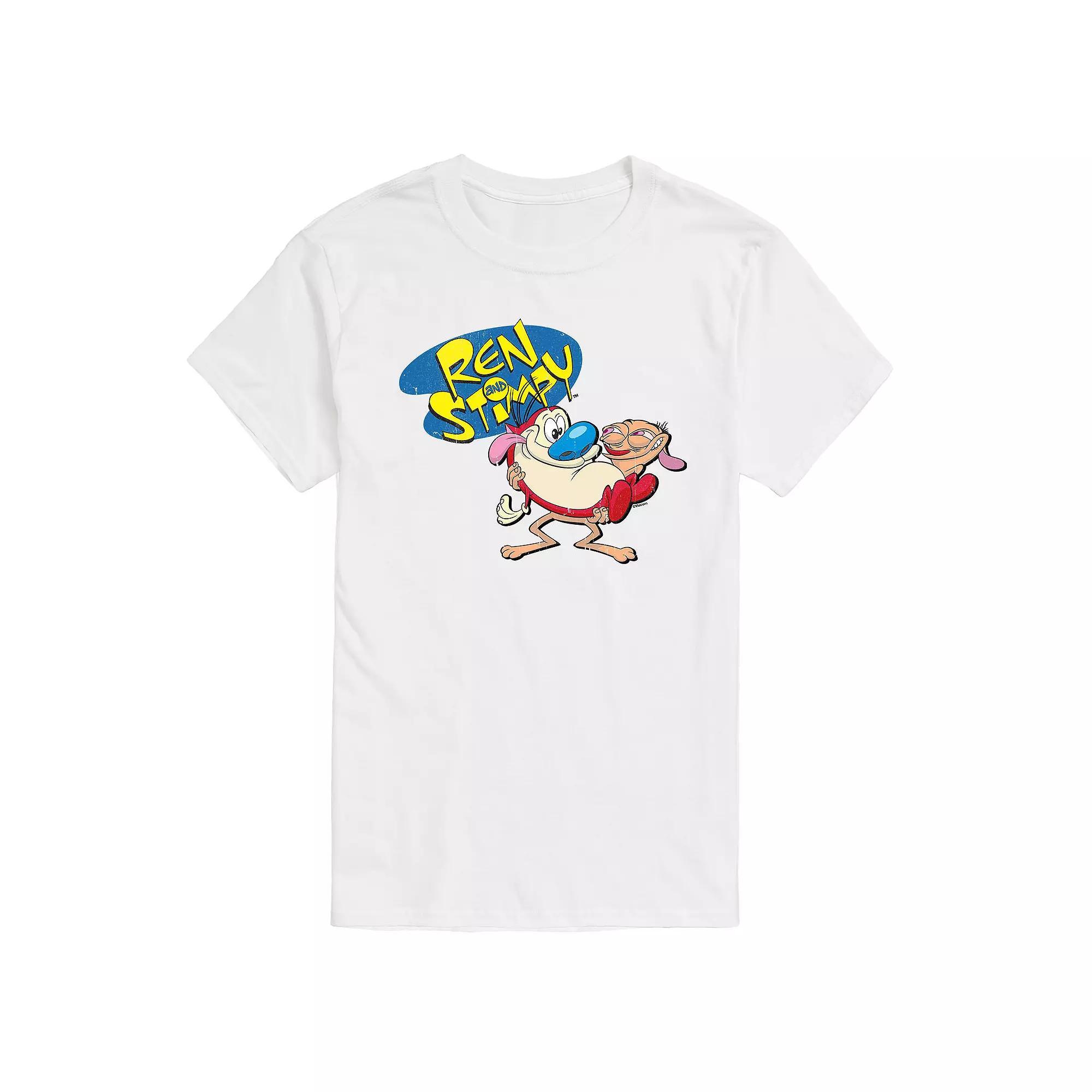 Men's Ren & Stimpy Holding Ren Tee,  Product Image