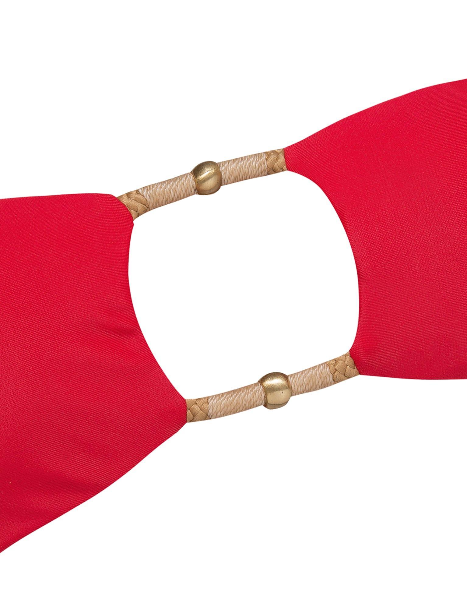 Layla Bandeau Top - Red Poppy Product Image